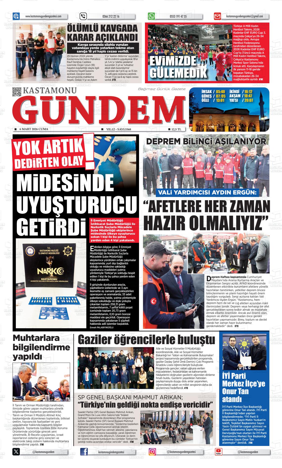 Kastamonu Gundem 06.03.2026
