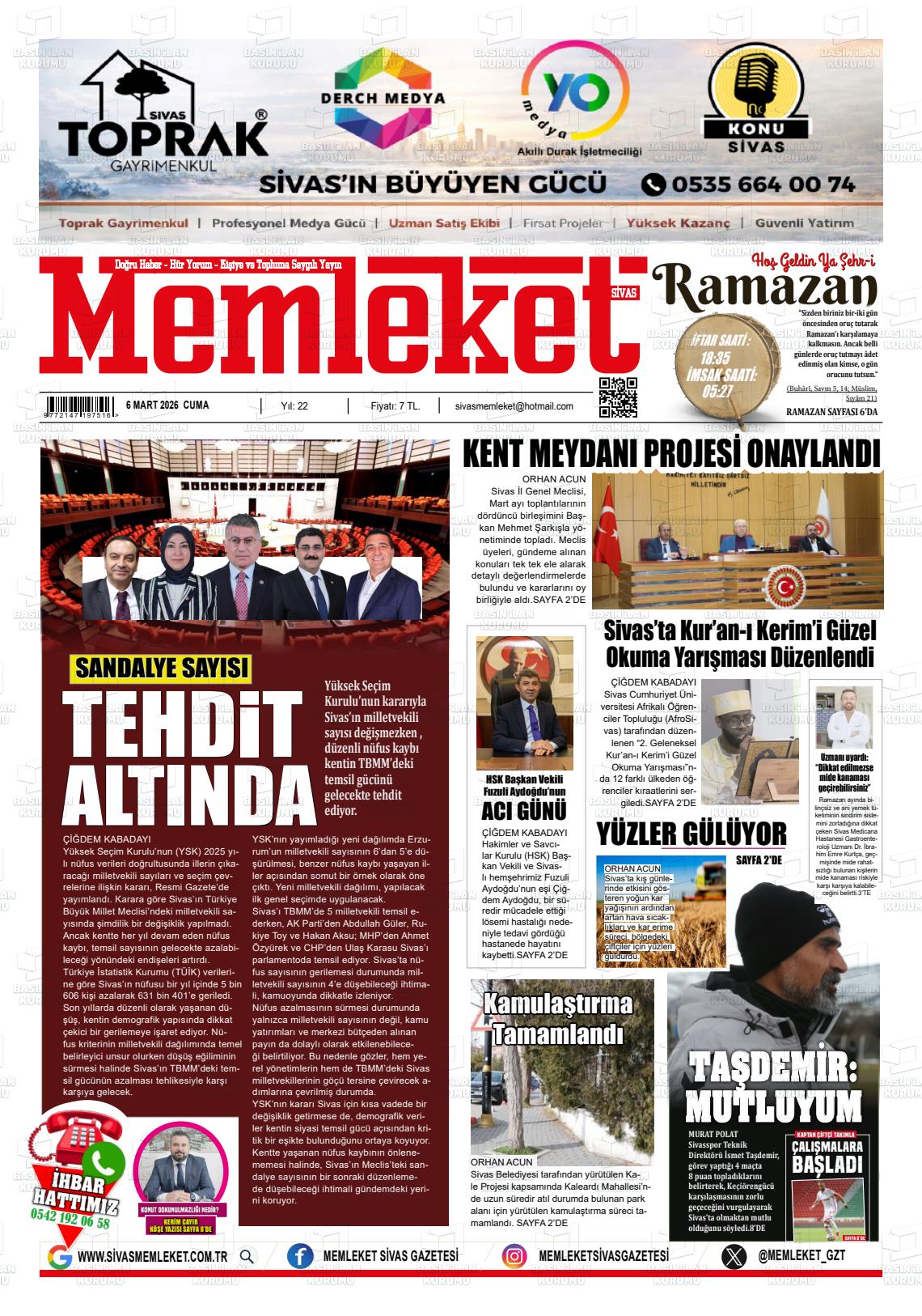 Sivas Memleket 06.03.2026