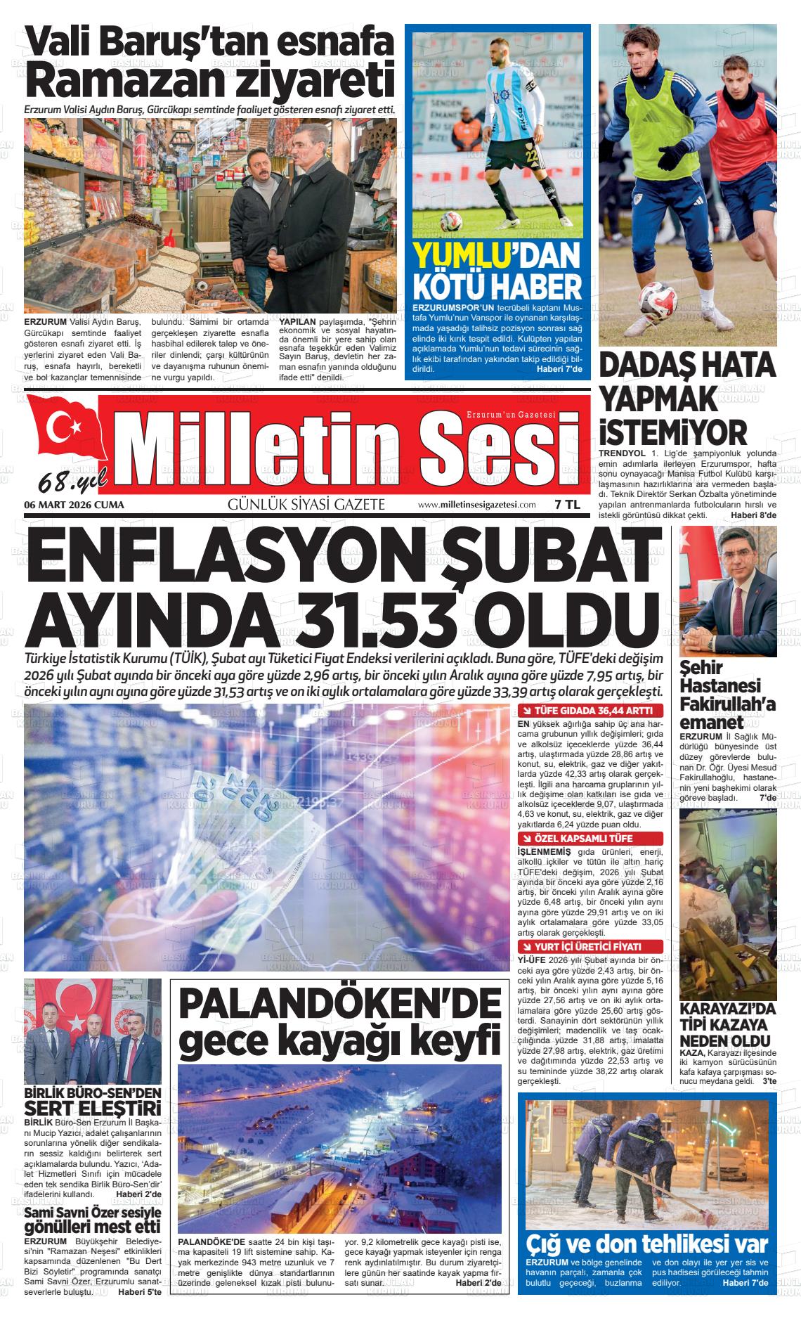 Erzurum Milletinsesi 06.03.2026