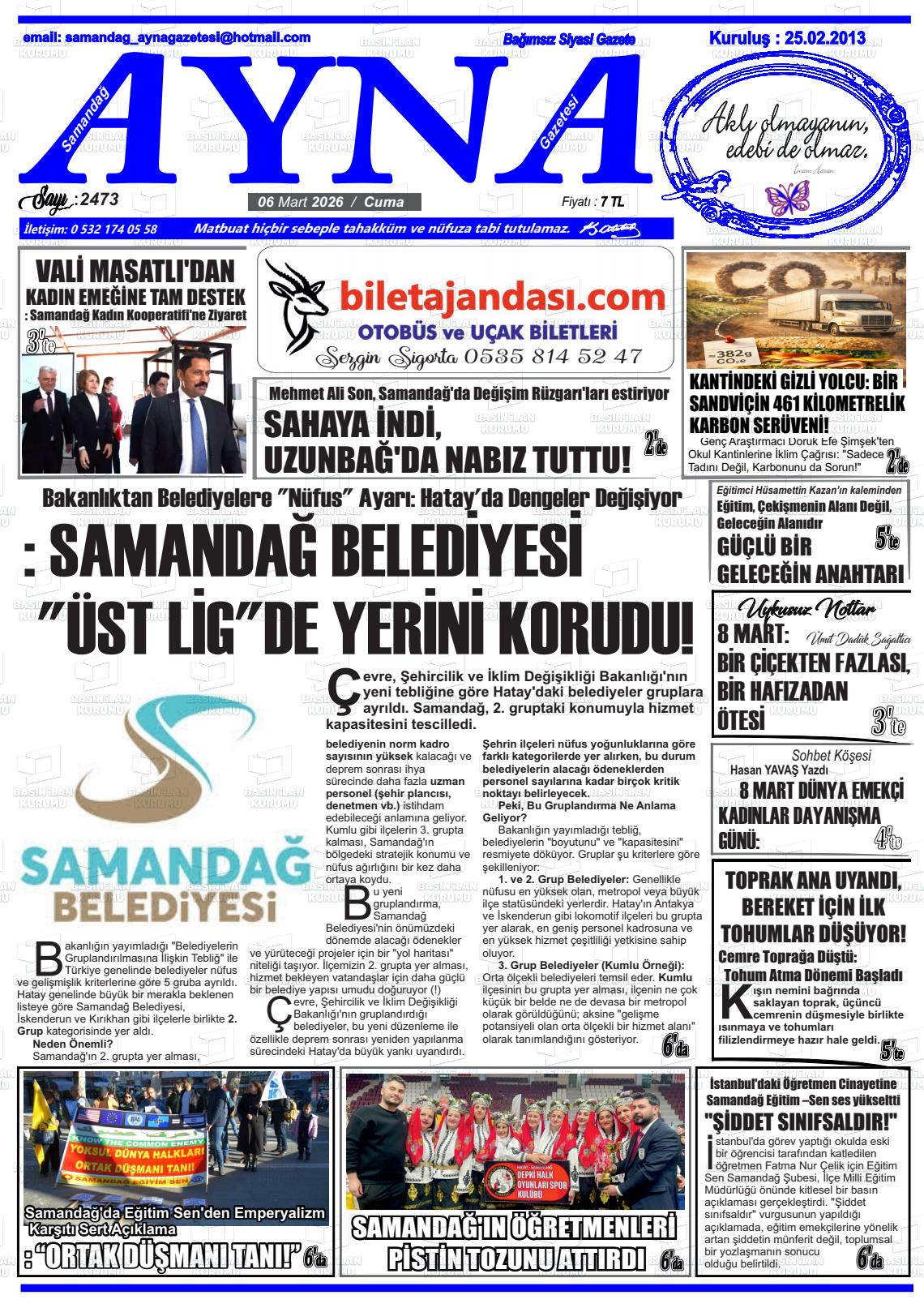 Hatay Samandagayna 06.03.2026