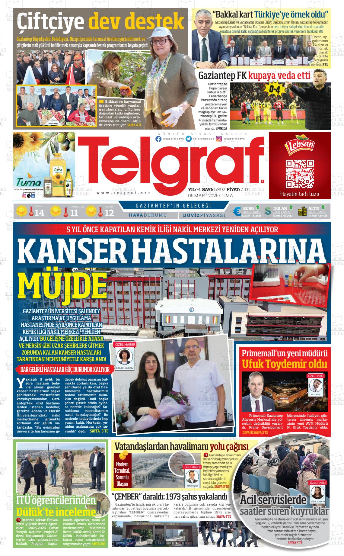 Gaziantep Telgraf 06.03.2026