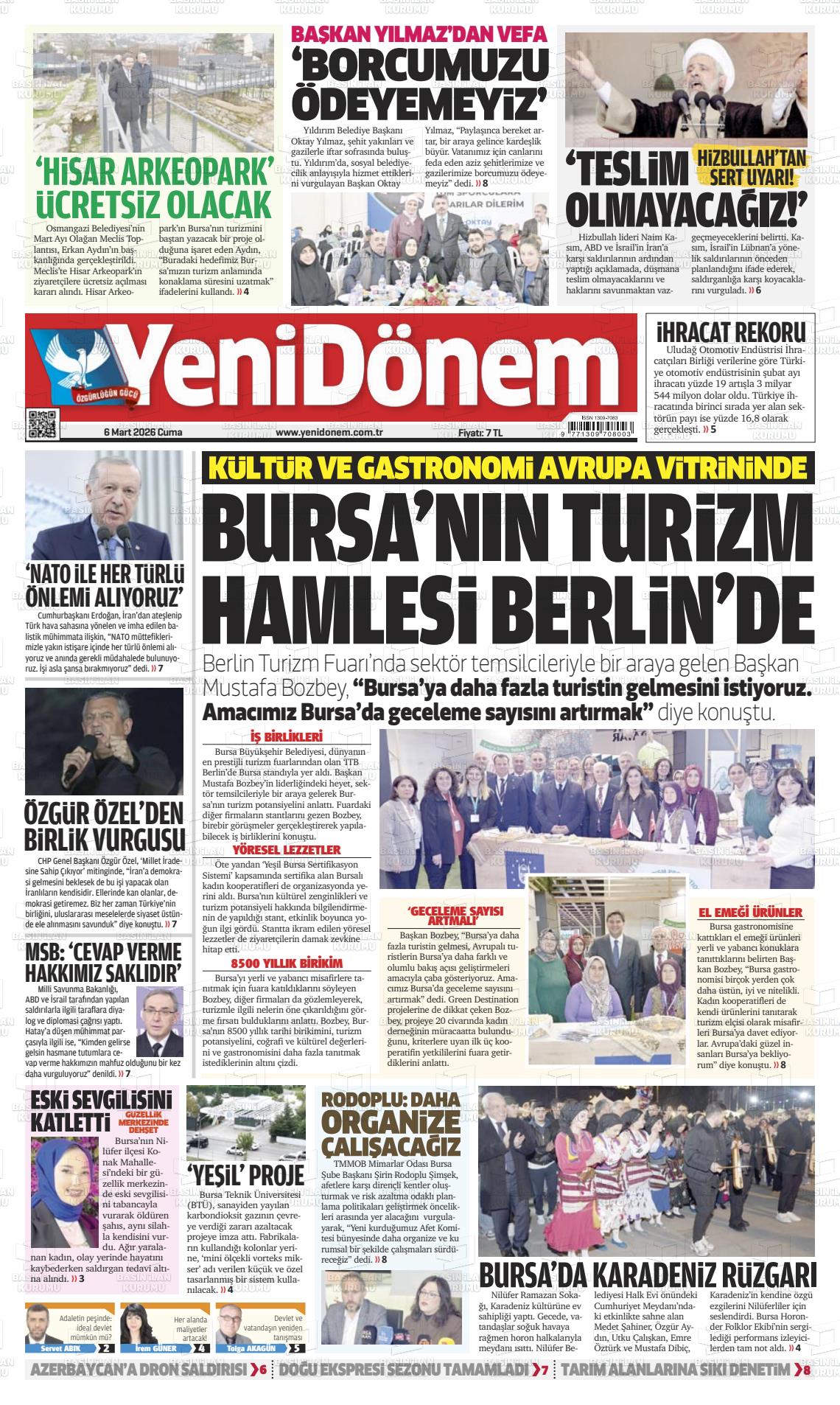 Bursa Yenidonem 06.03.2026