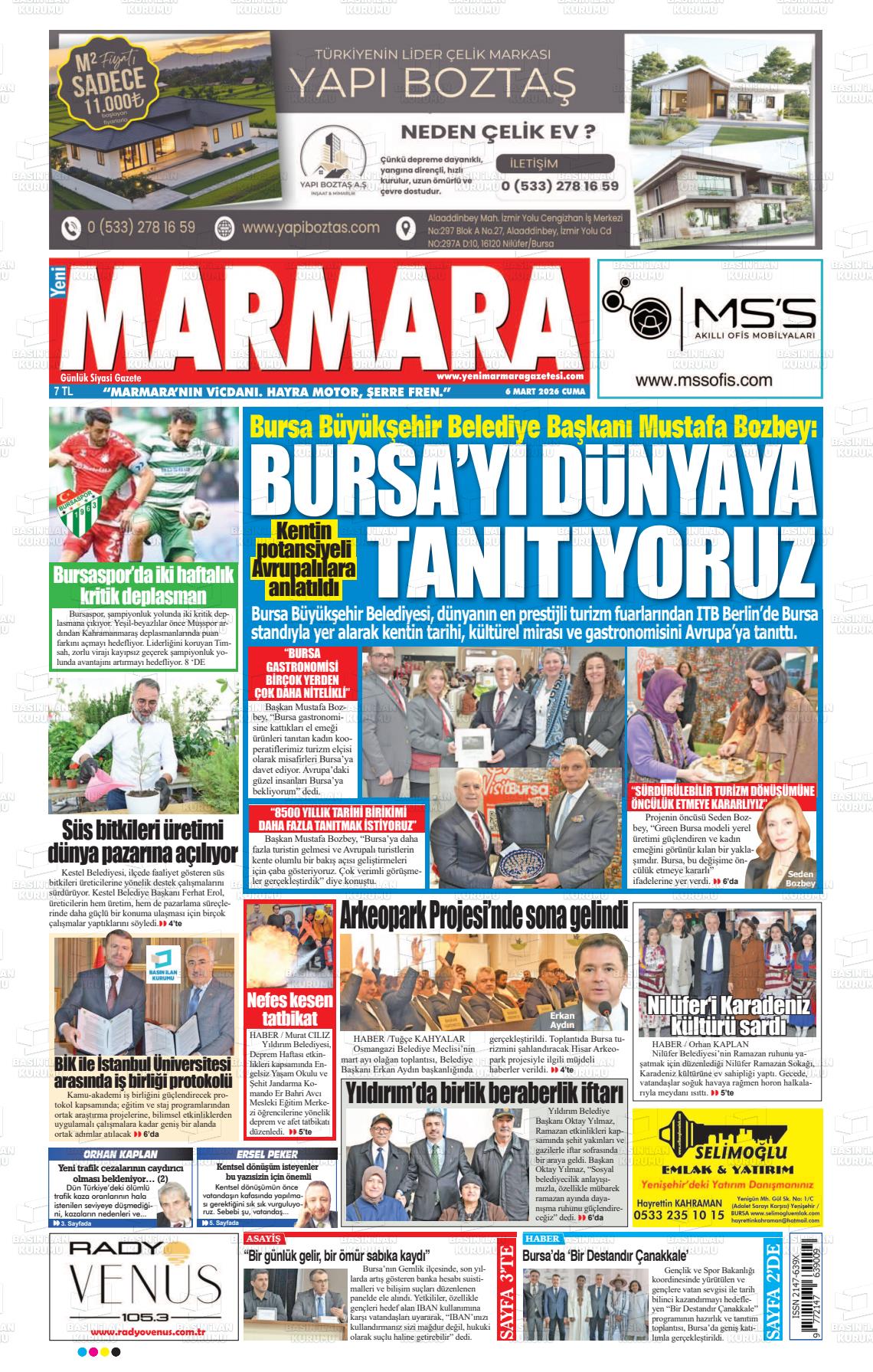 Bursa Yenimarmara 06.03.2026