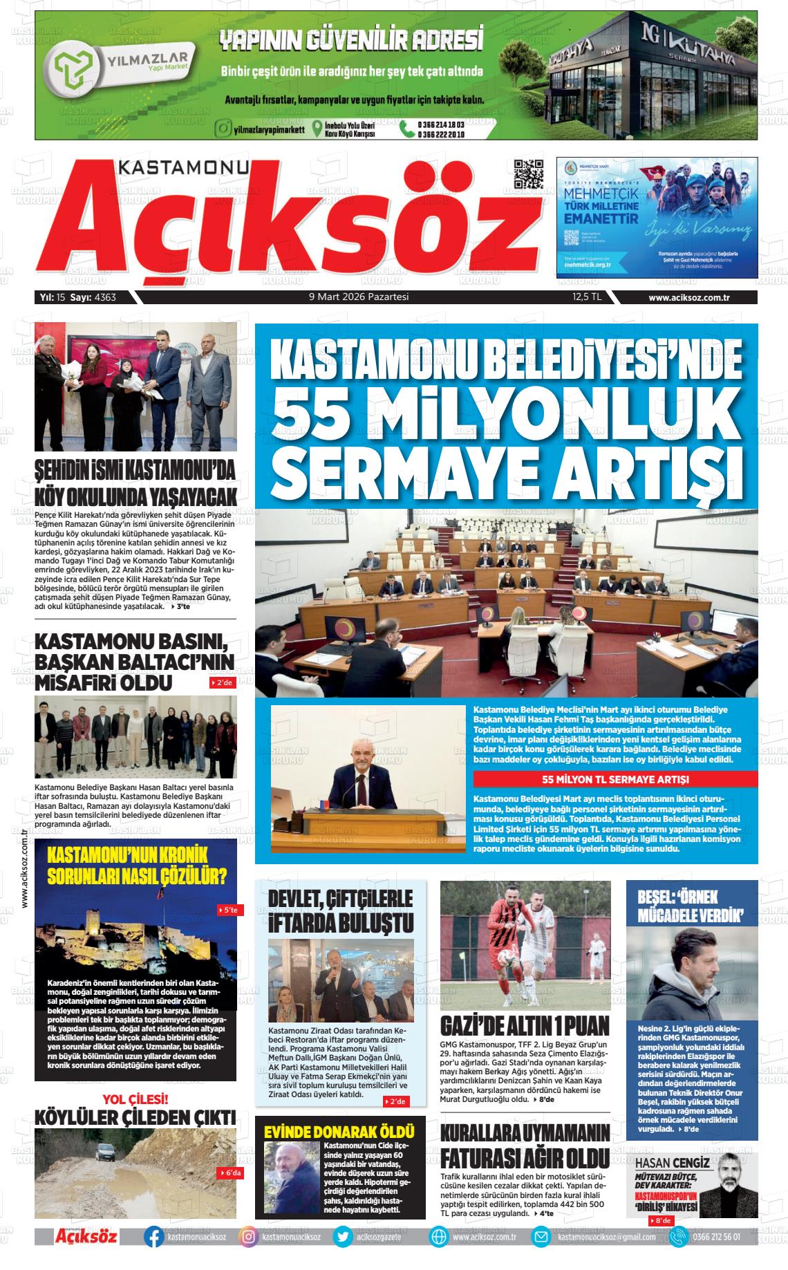 Kastamonu Aciksoz 09.03.2026