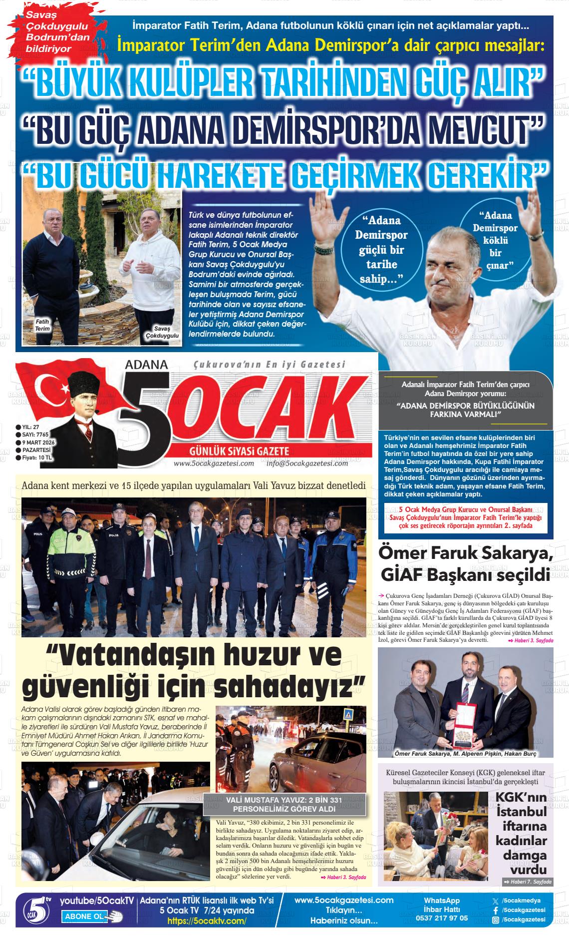 Adana 5 Ocak 09.03.2026