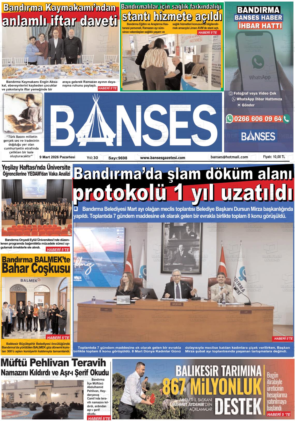 Balikesir Banses 09.03.2026