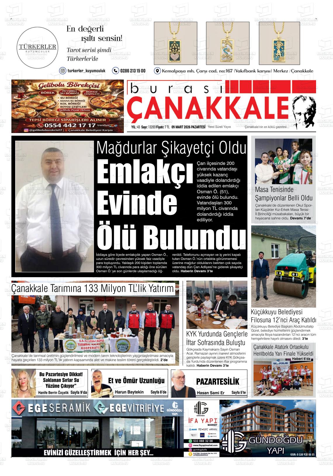 Canakkale Burasi 09.03.2026