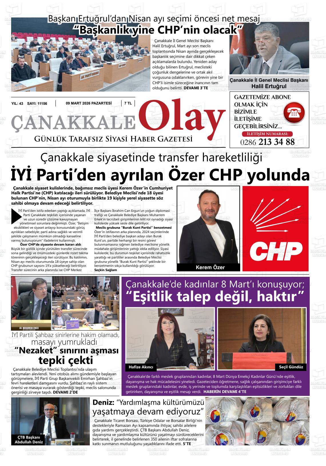Canakkale Olay 09.03.2026