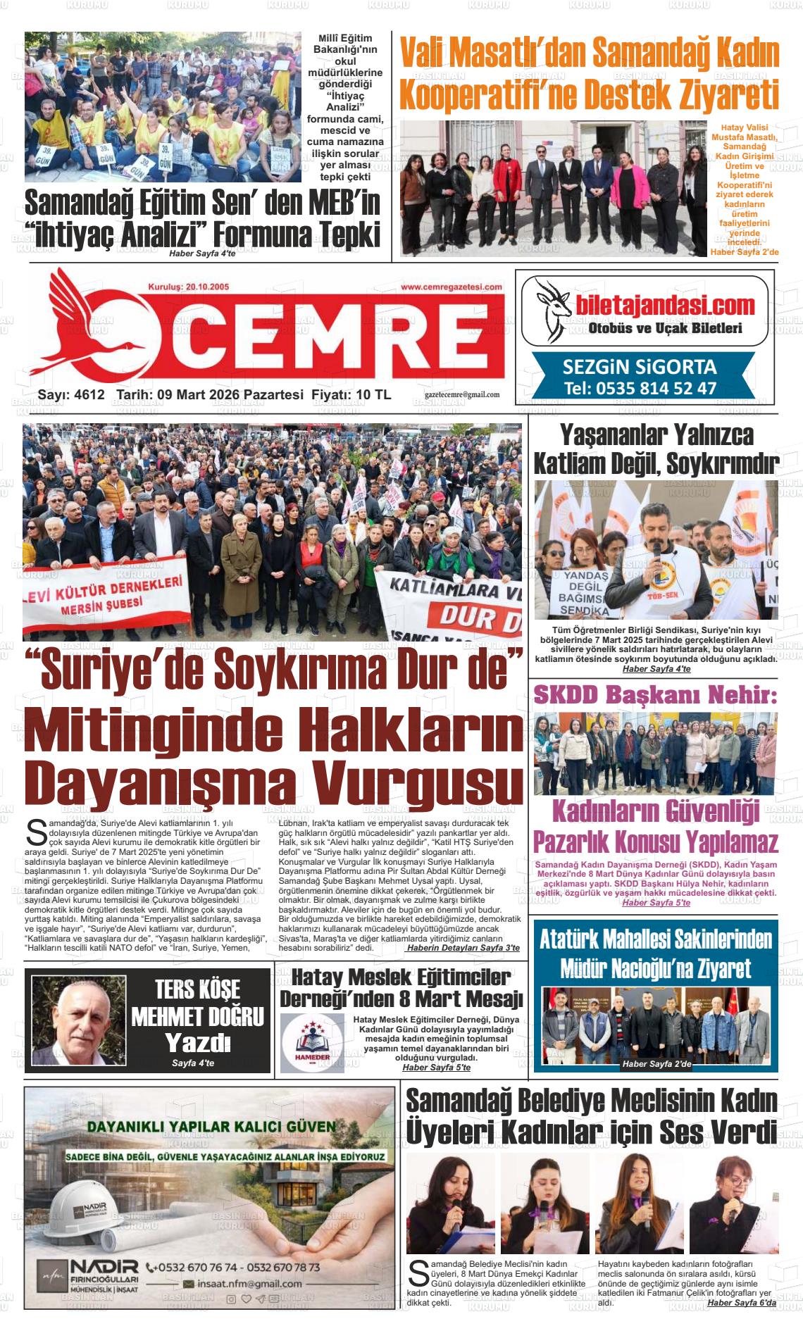 Hatay Cemre 09.03.2026