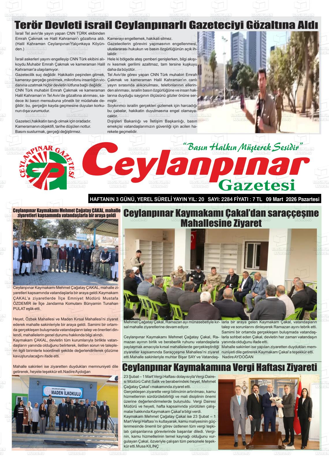 Sanliurfa Ceylanpinar 09.03.2026
