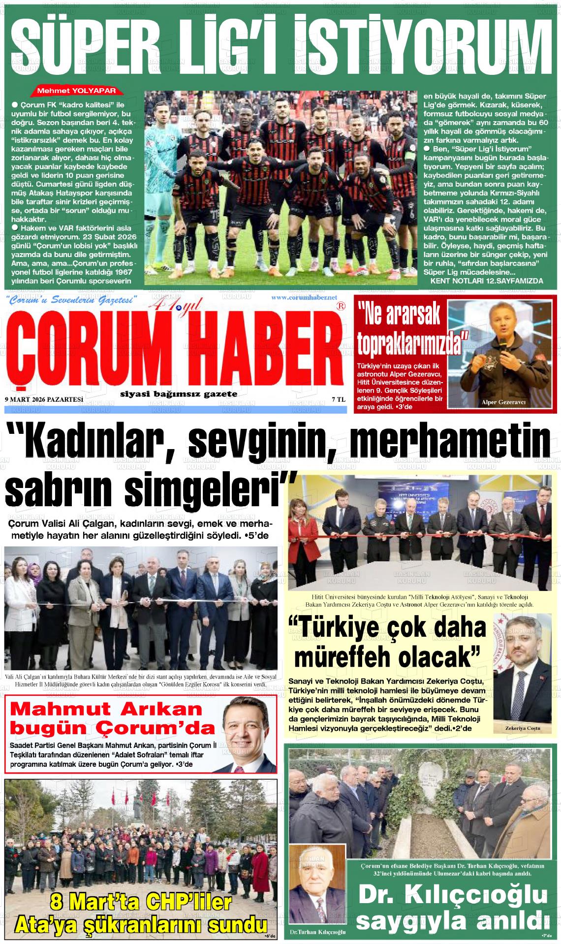 Corum Haber 09.03.2026