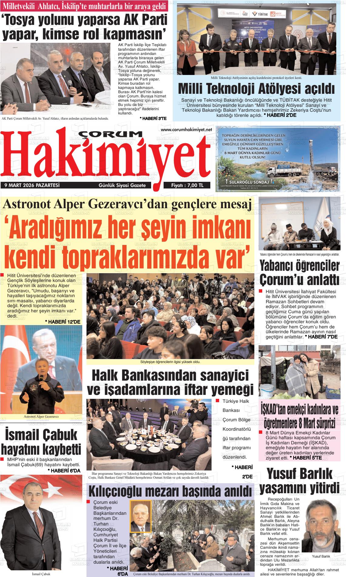 Corum Hakimiyet 09.03.2026