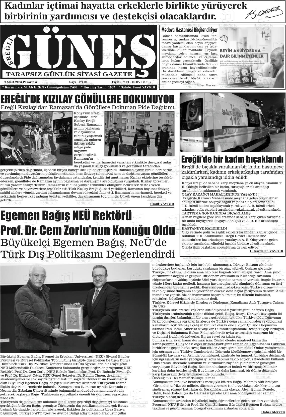 Konya Eregligunes 09.03.2026