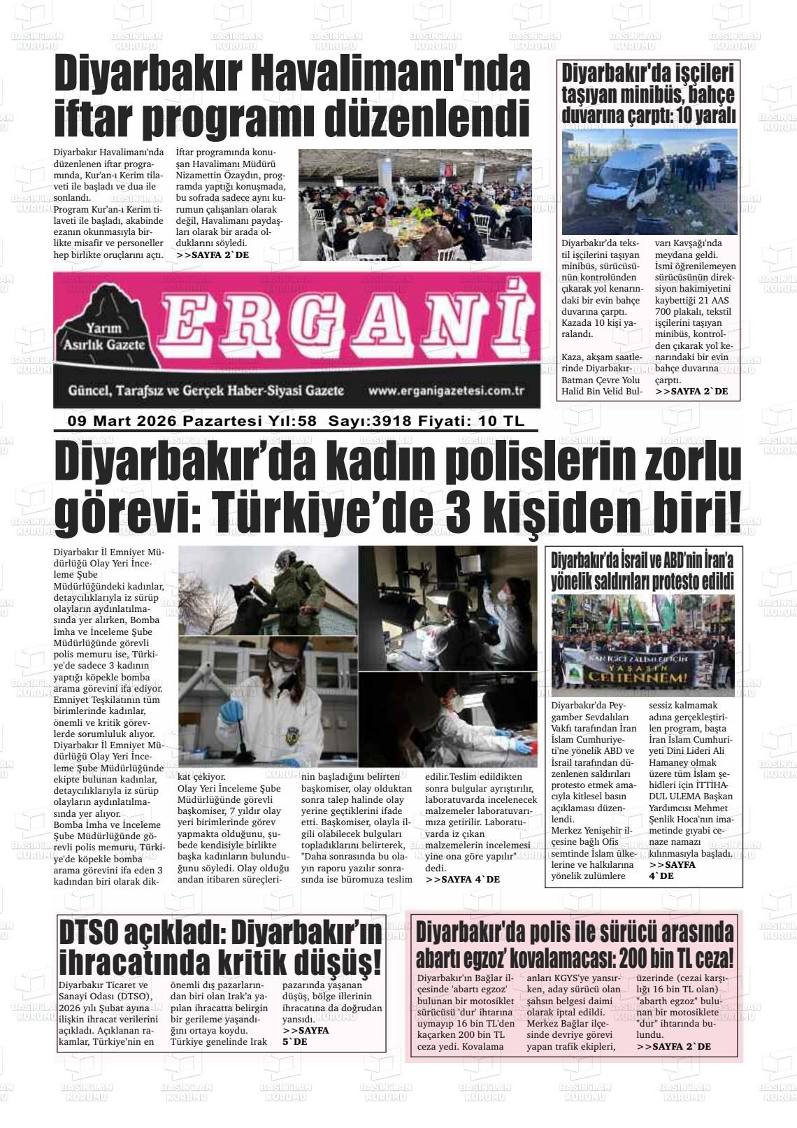 Diyarbakir Ergani 09.03.2026