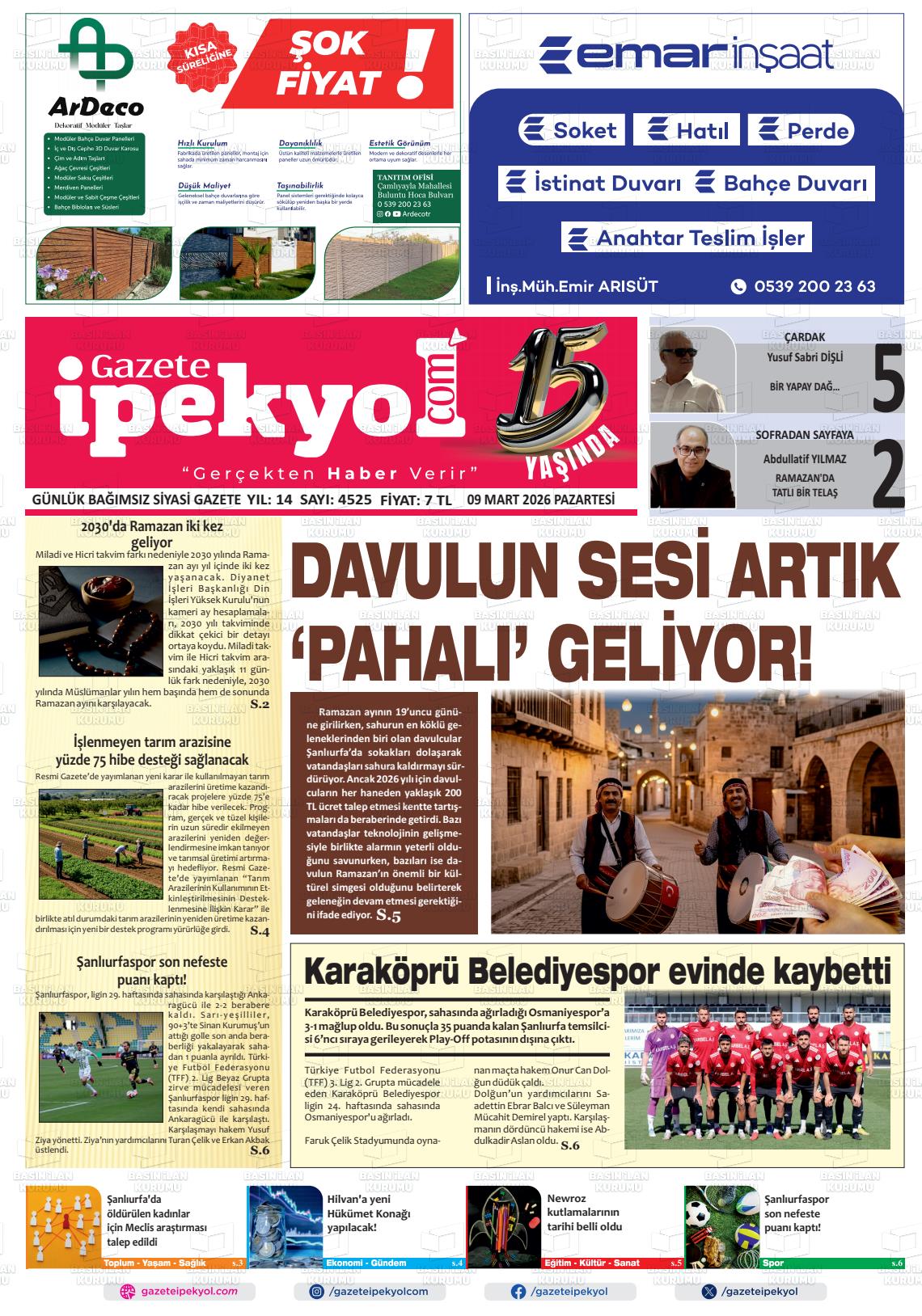 Sanliurfa Gazeteipekyol 09.03.2026