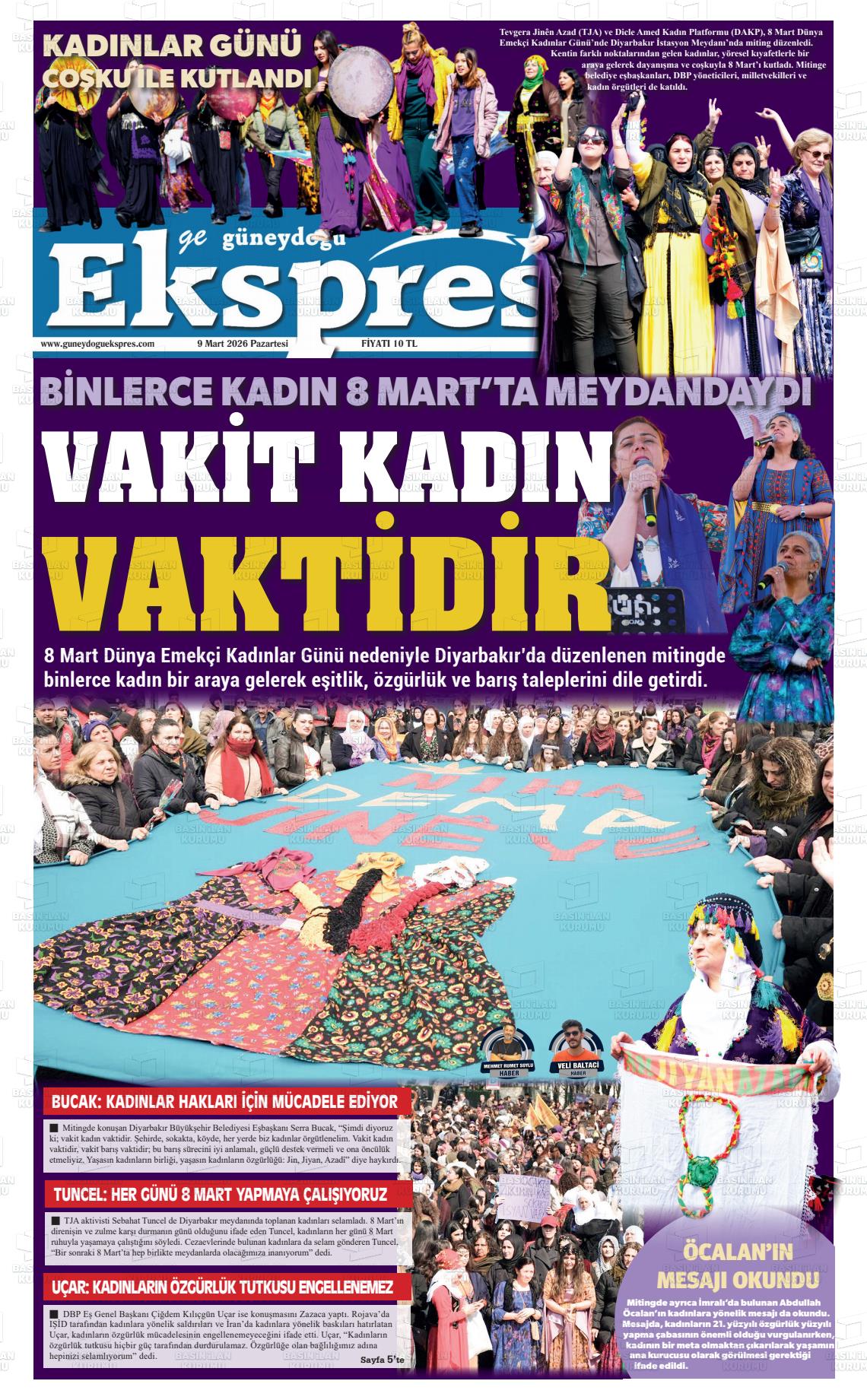 Diyarbakir Geguneydoguekspres 09.03.2026