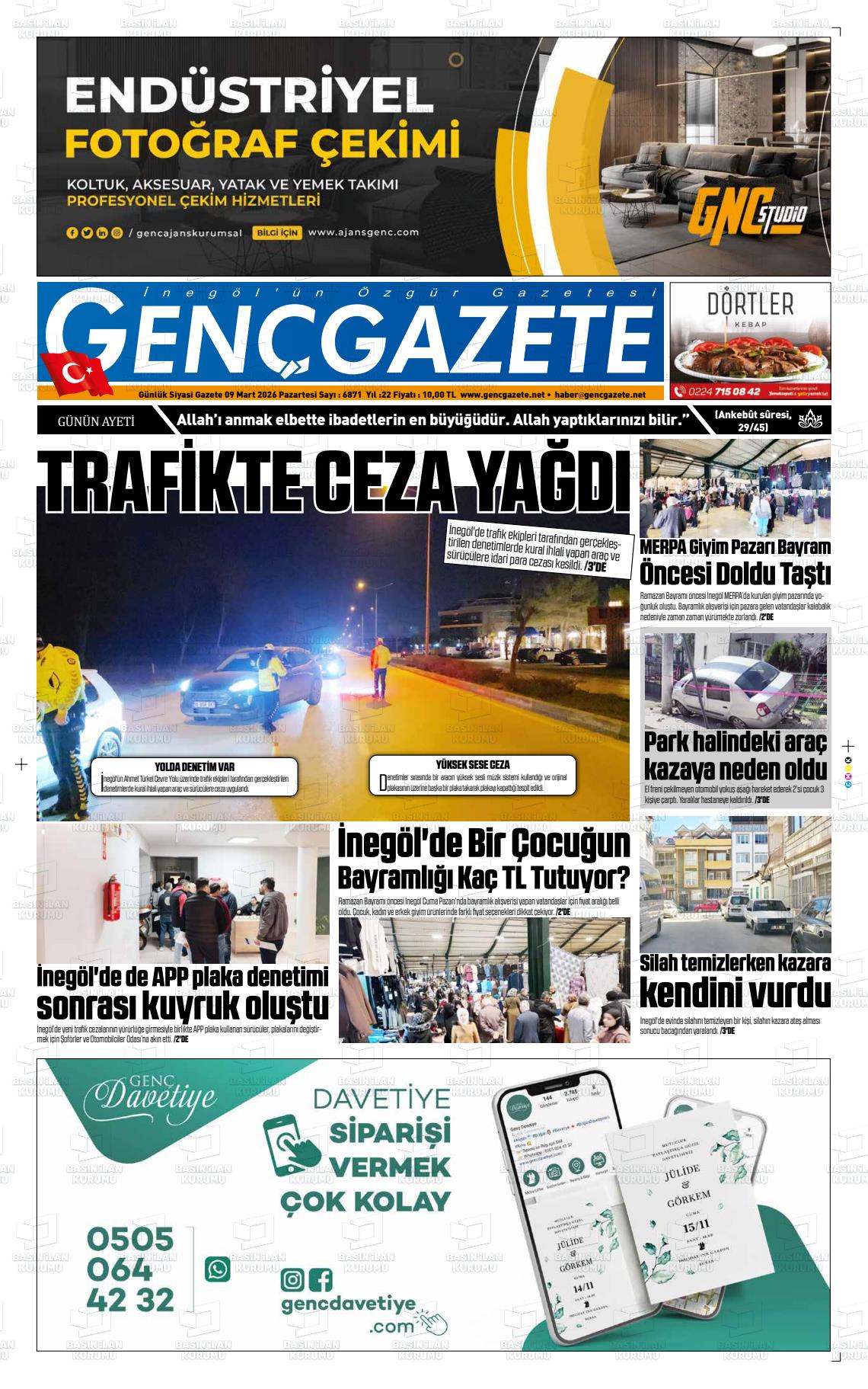 Bursa Gencgazete 09.03.2026