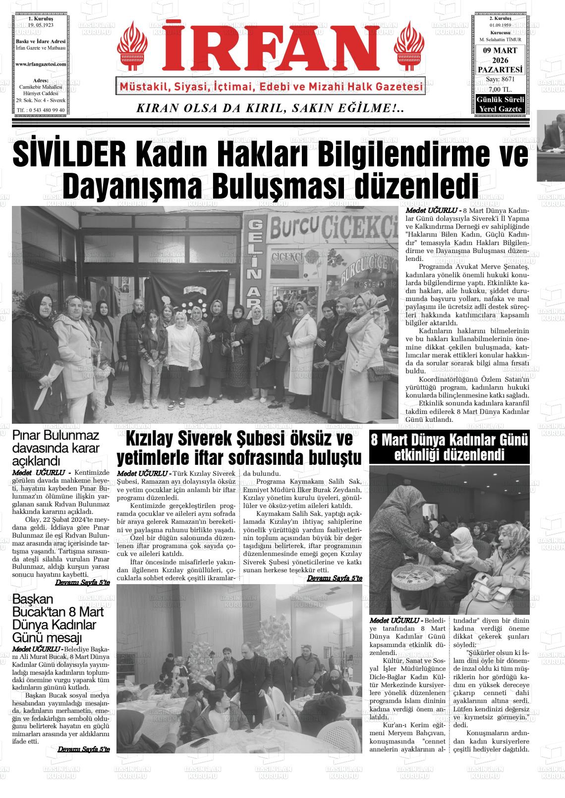 Sanliurfa Irfan 09.03.2026