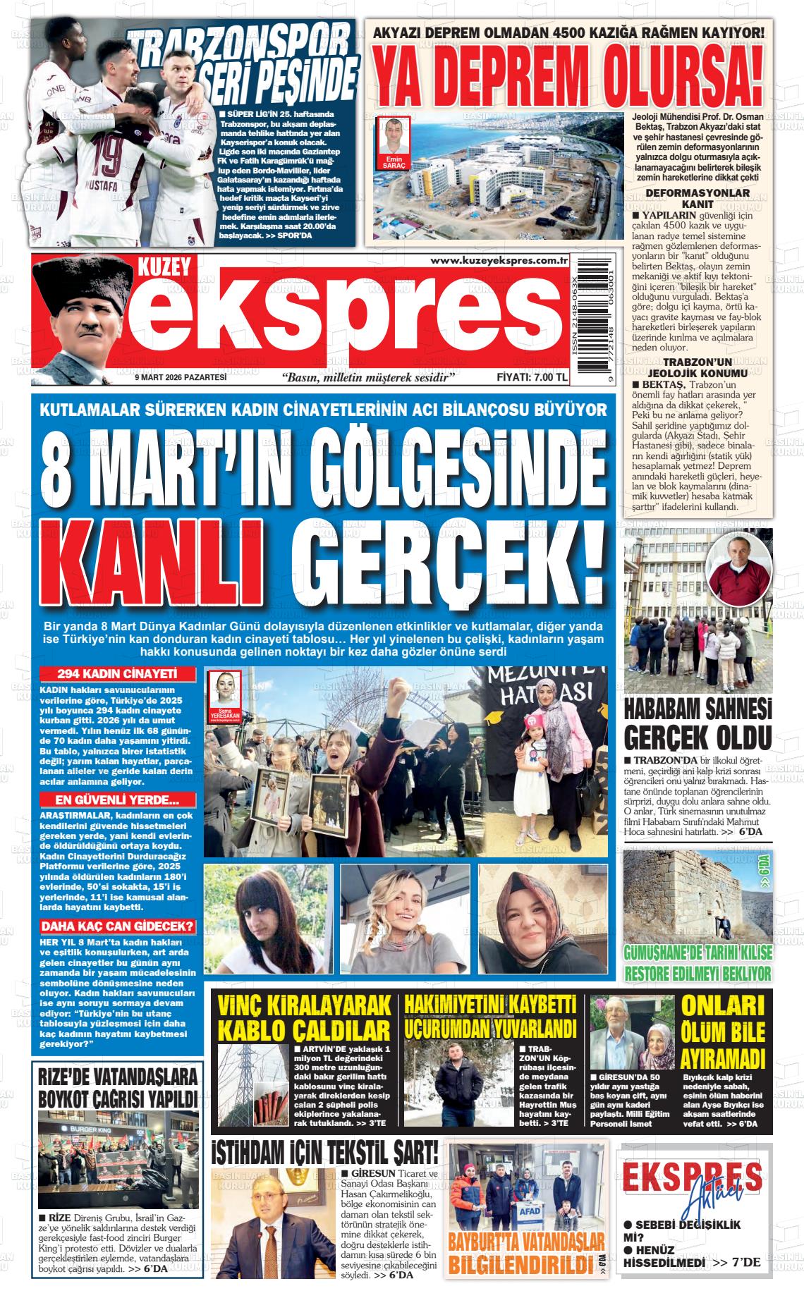 Trabzon Kuzeyekspres 09.03.2026