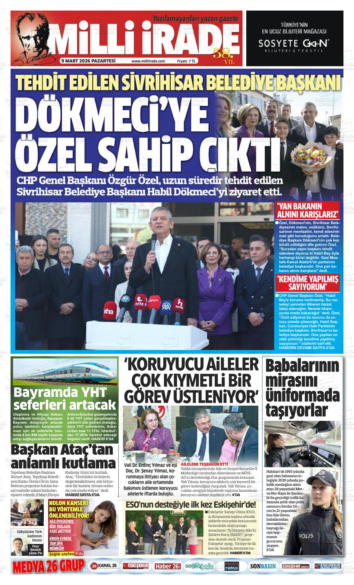 Konya Milliirade 09.03.2026