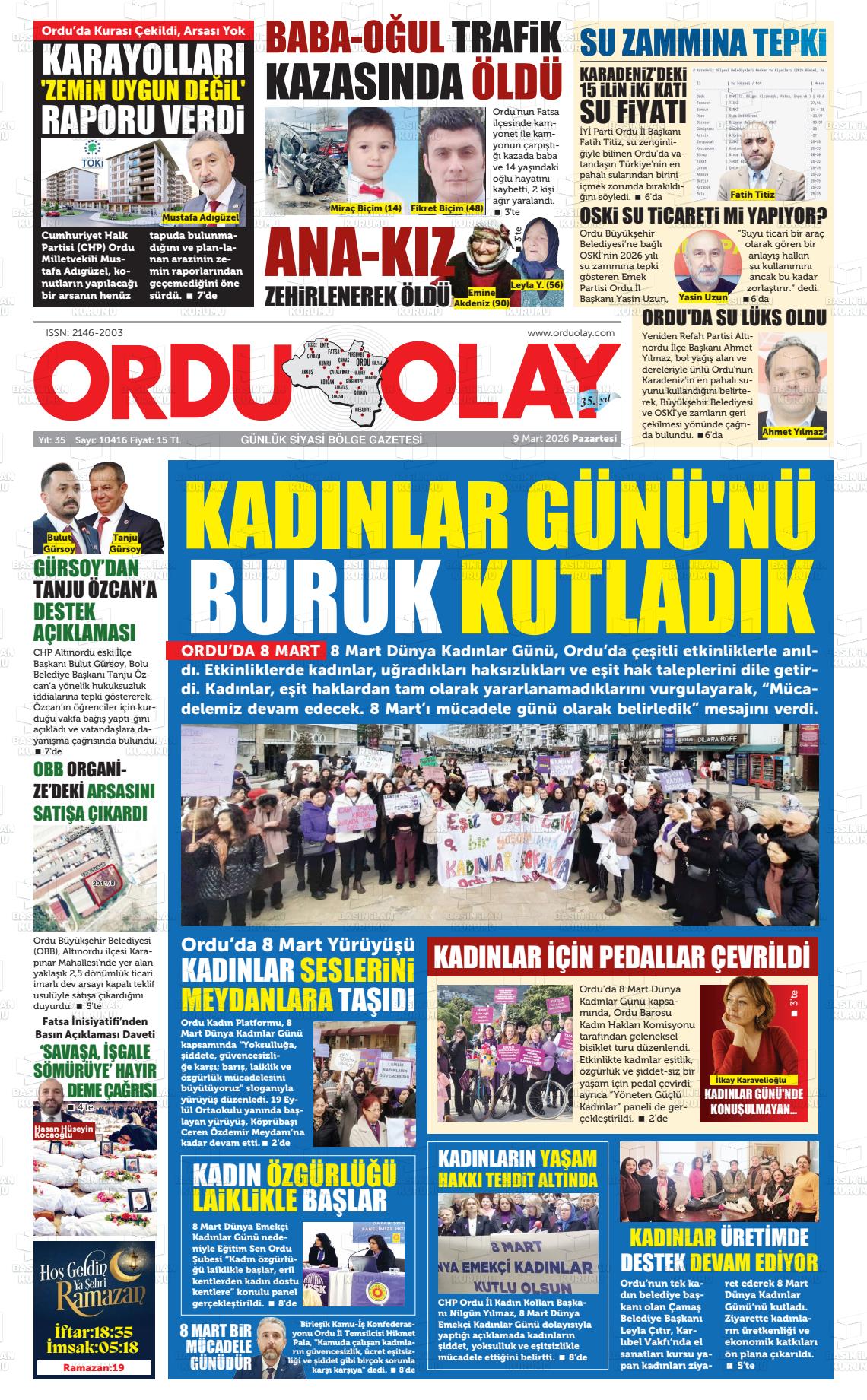Ordu Olay 09.03.2026
