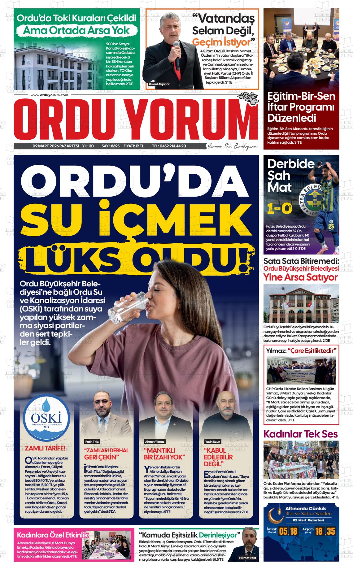 Ordu Yorum 09.03.2026