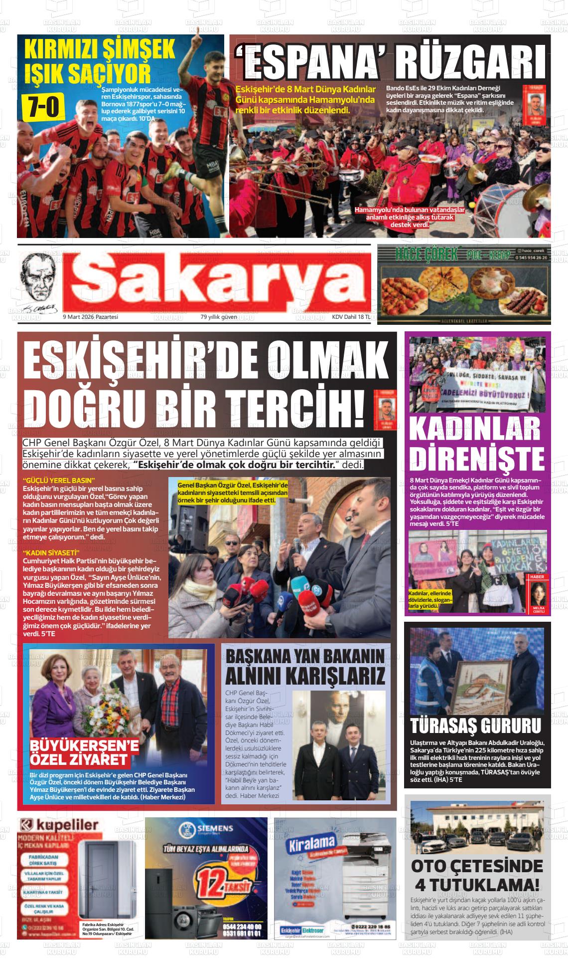 Eskisehir Sakarya 09.03.2026