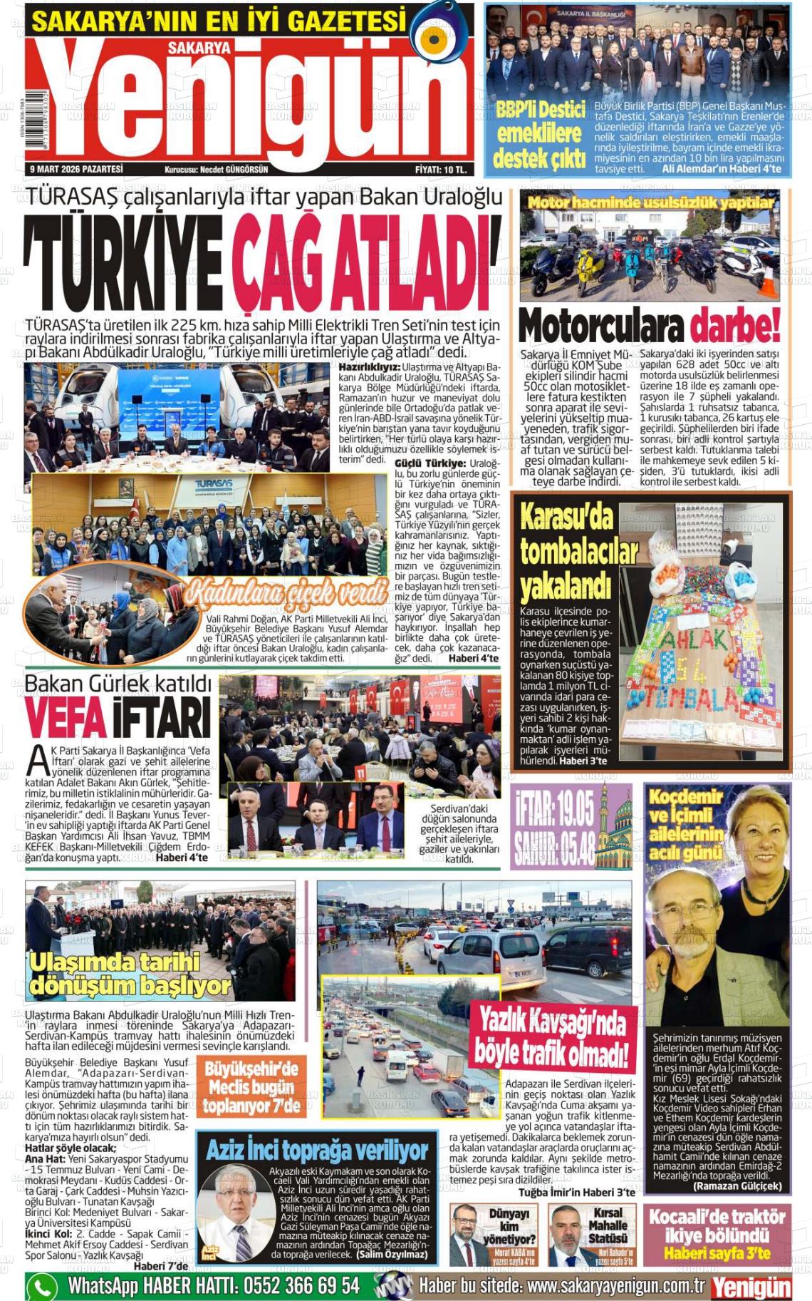 Sakarya Yenigun 09.03.2026