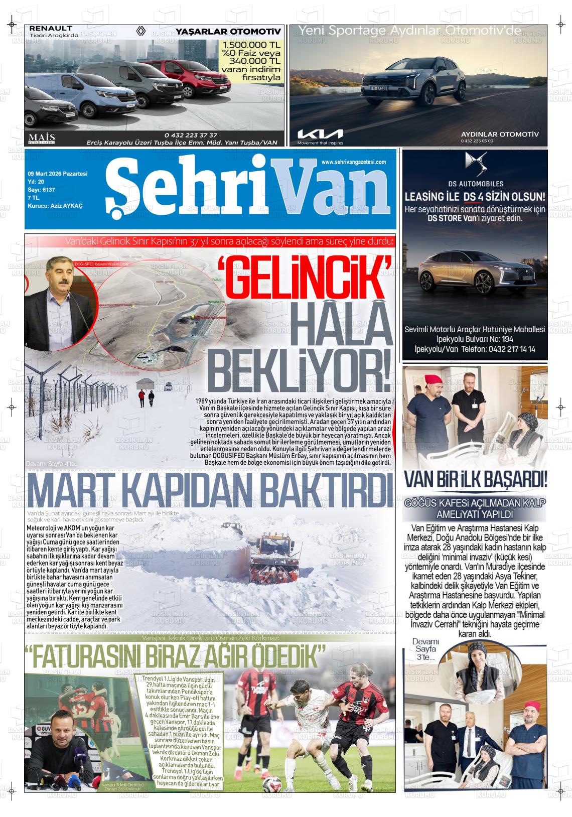 Van Sehri 09.03.2026