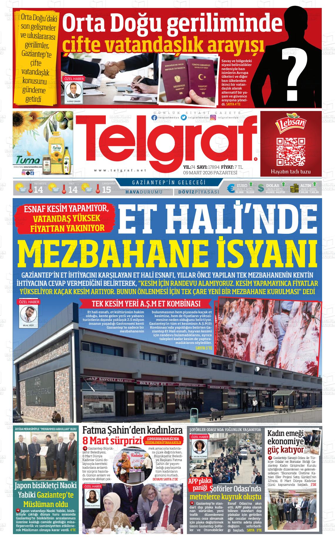 Gaziantep Telgraf 09.03.2026