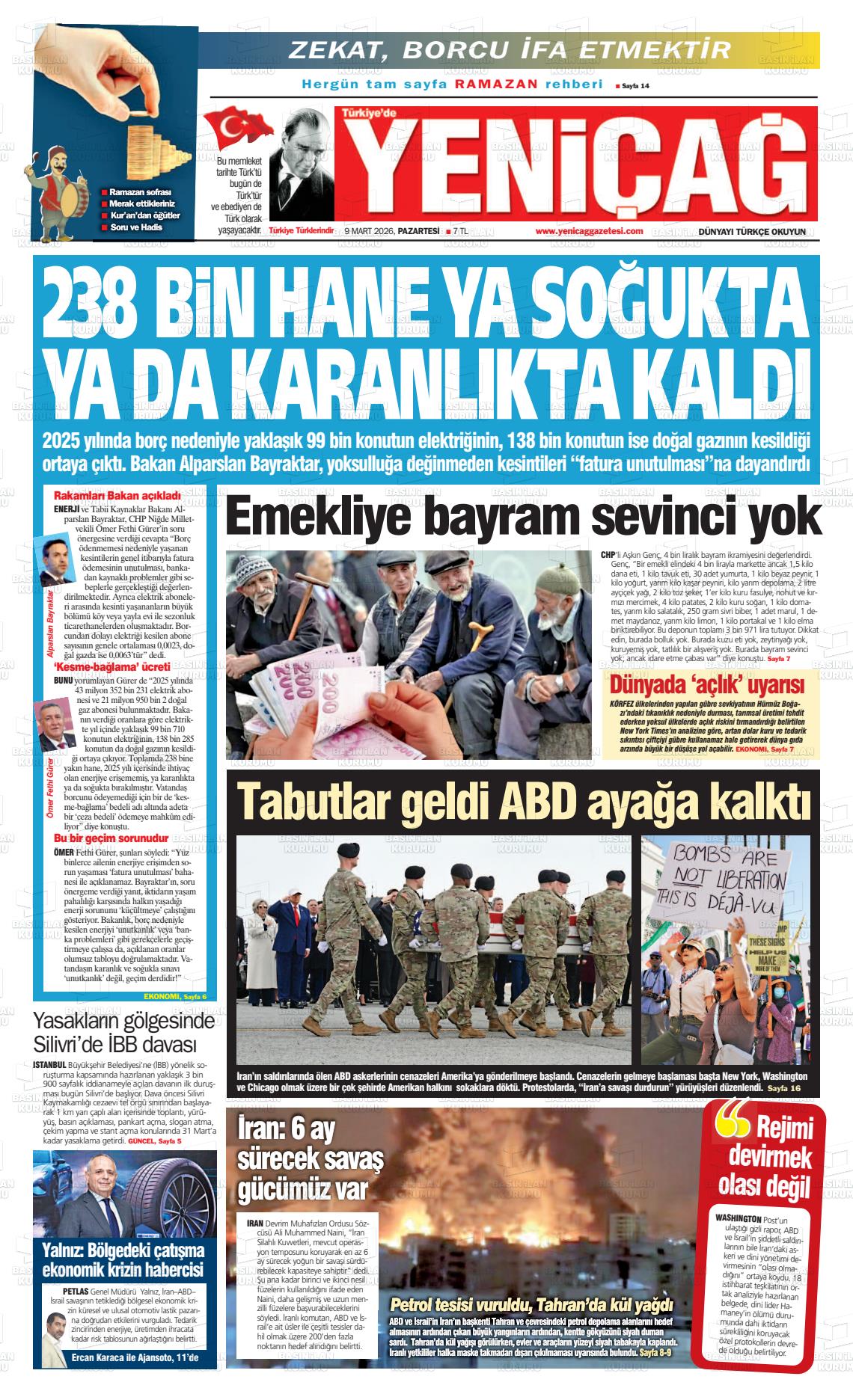 Istanbul Turkiyedeyenicag 09.03.2026