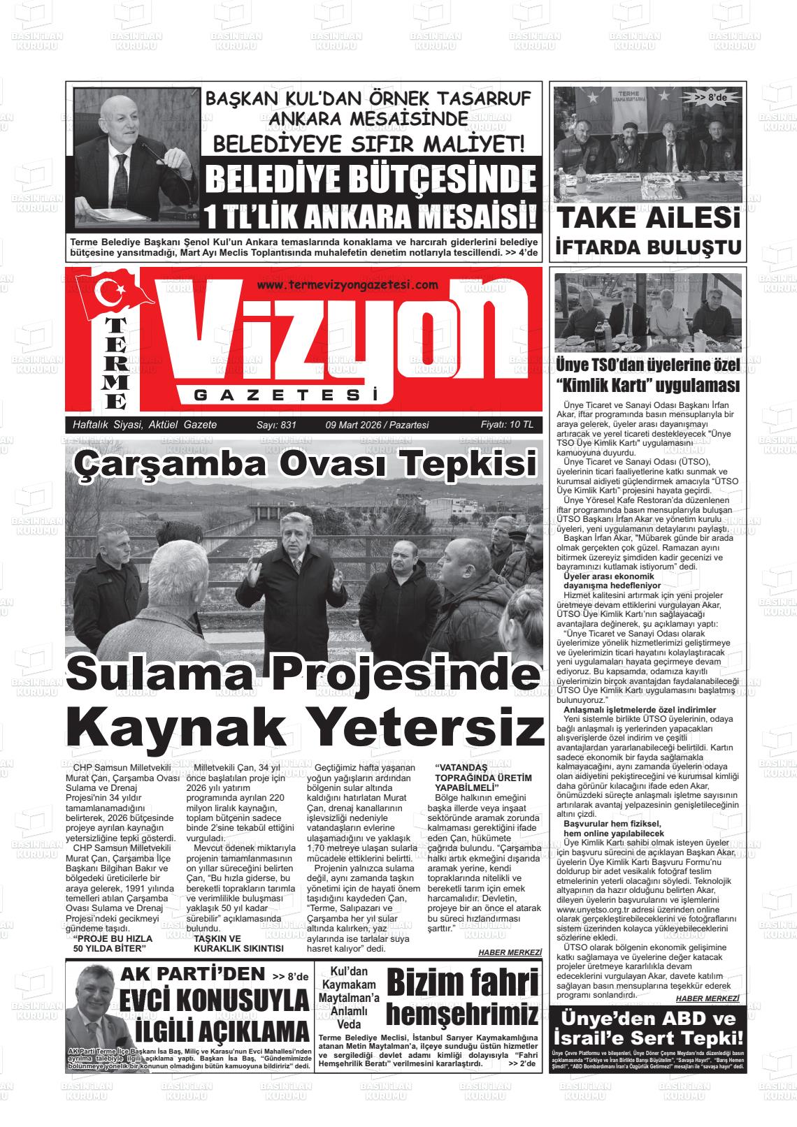 Samsun Vizyonterme 09.03.2026