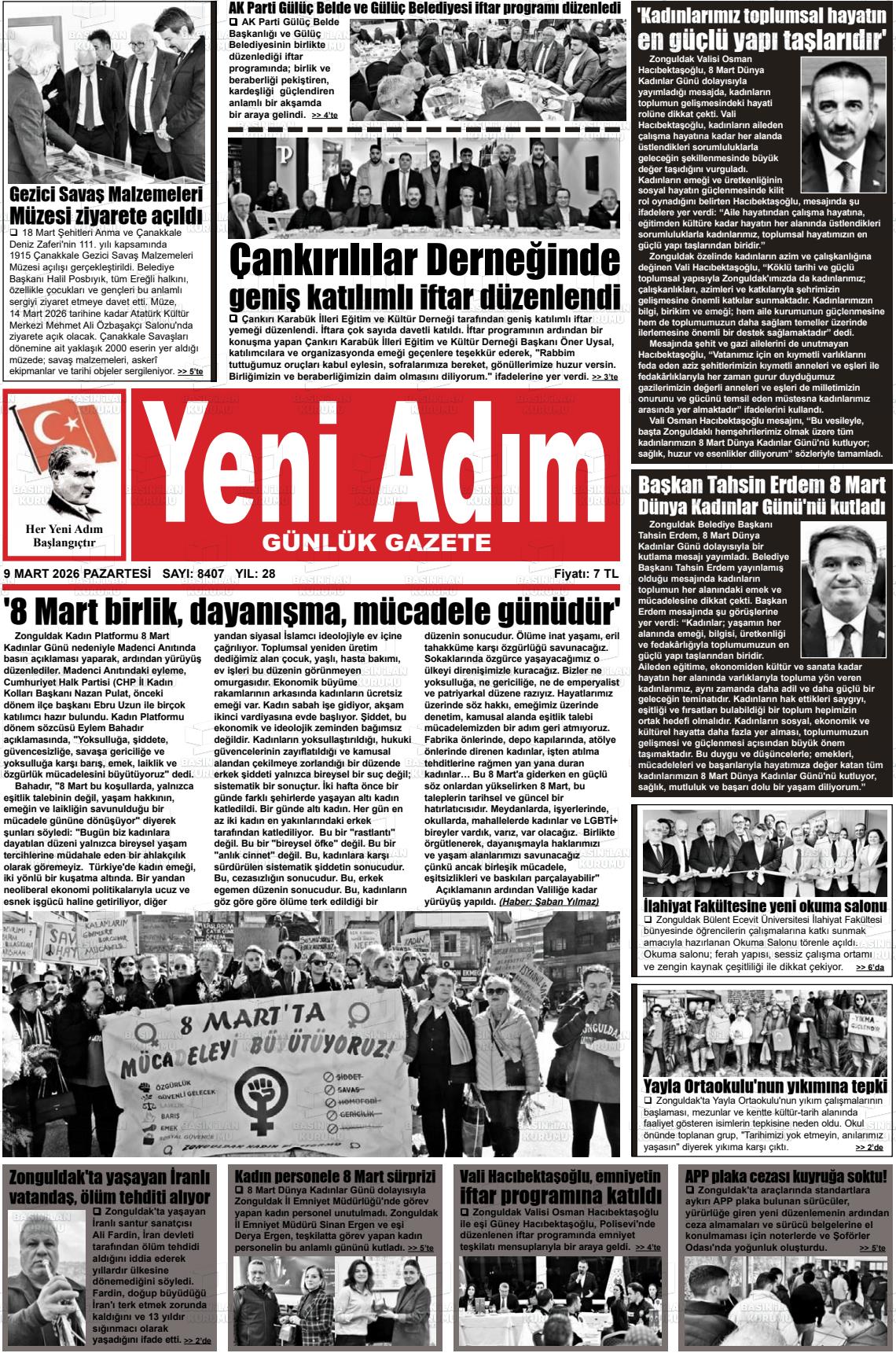 Zonguldak Yeniadim 09.03.2026