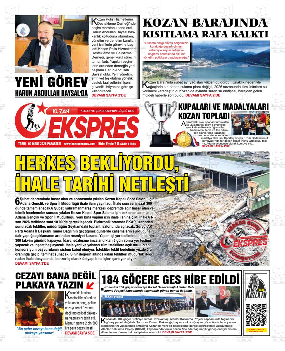 Adana Yenihursoz 09.03.2026