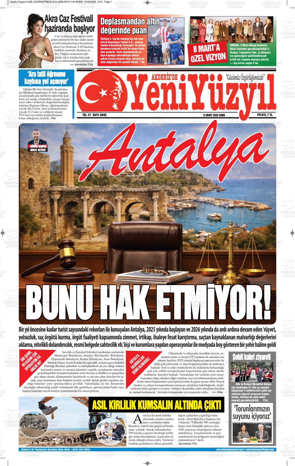 Antalya Akdenizdeyeniyuzyil 13.03.2026
