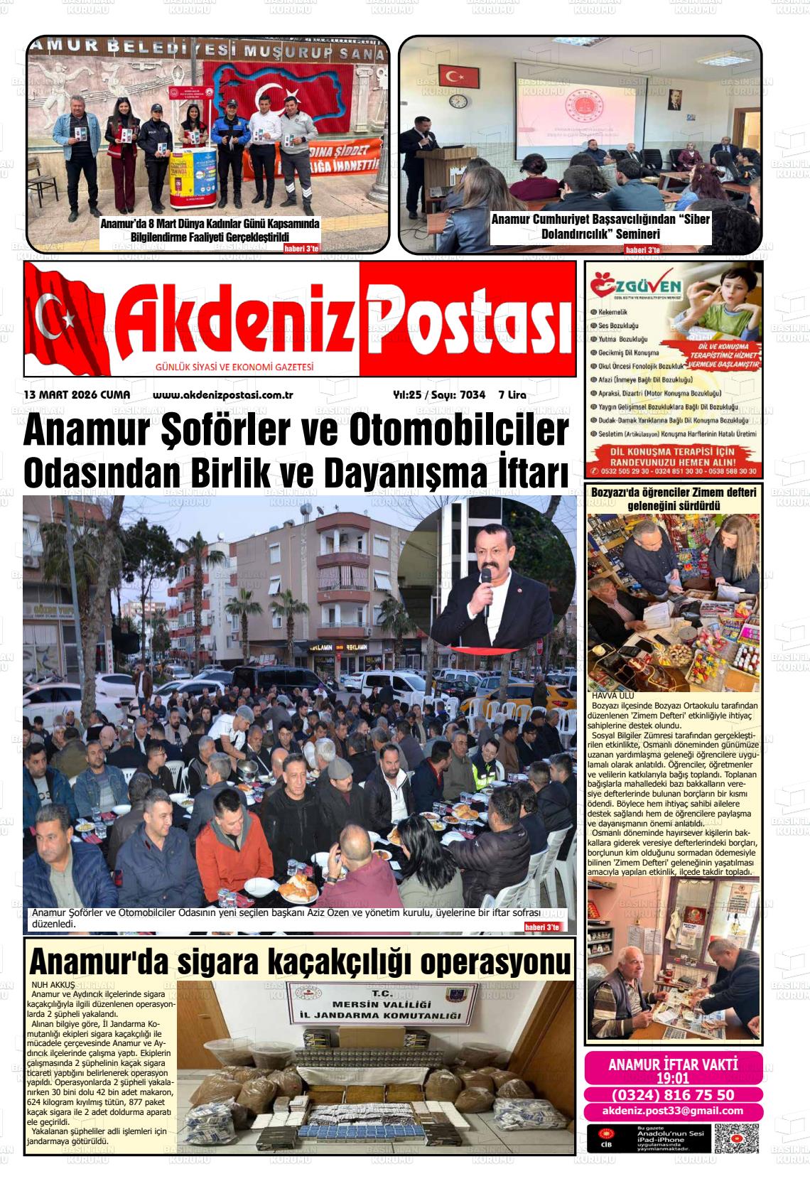 Mersin Akdenizpostasi 13.03.2026