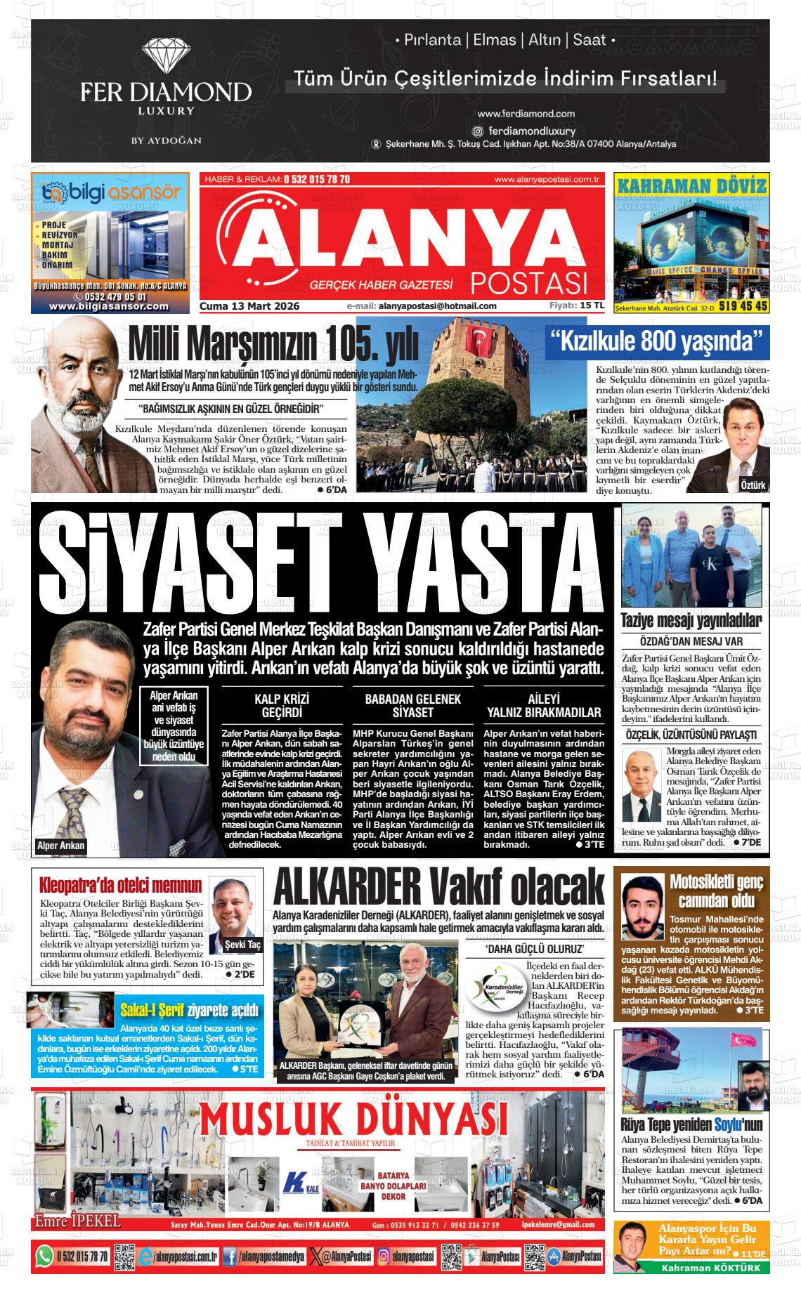 Antalya Alanyapostasi 13.03.2026