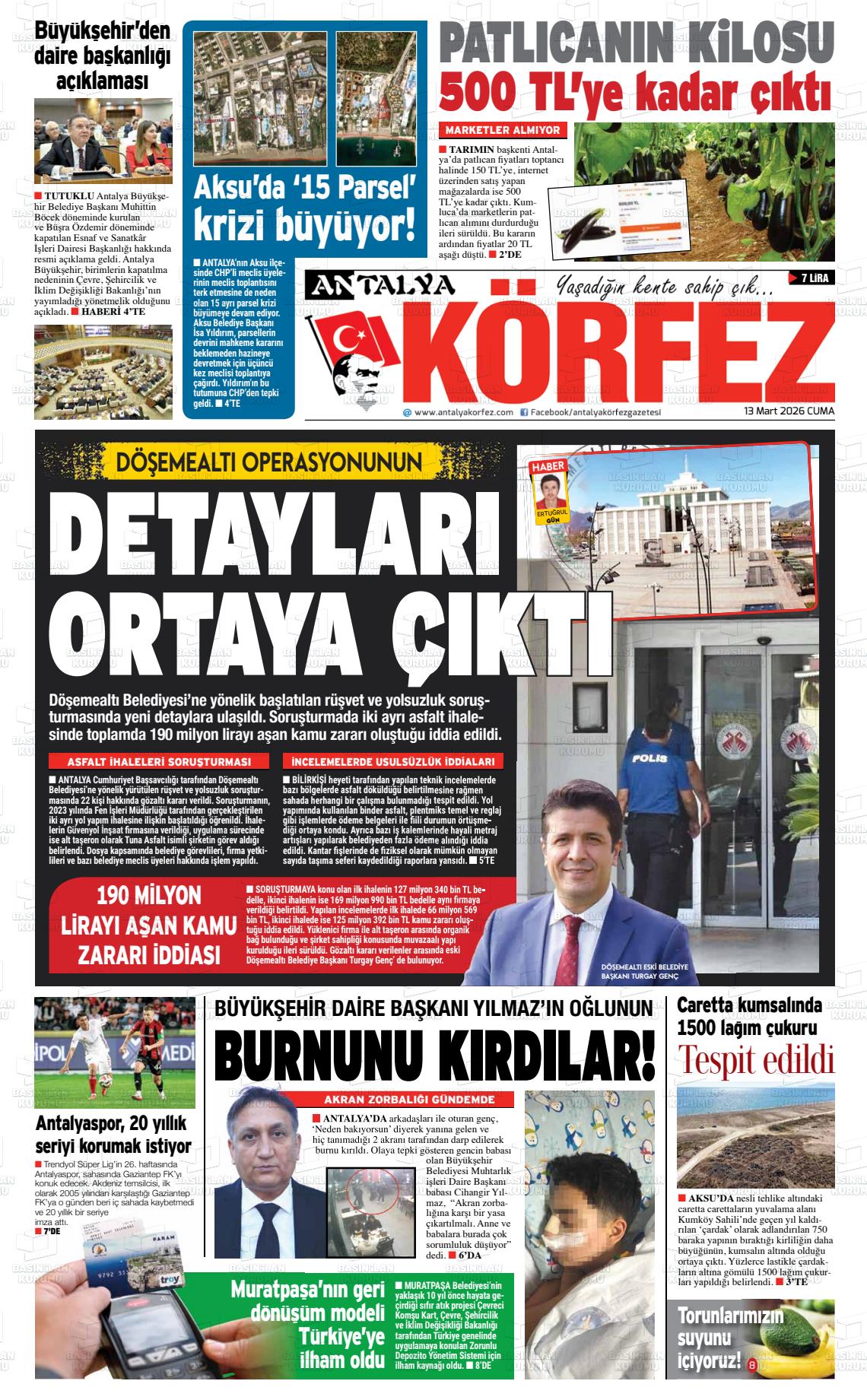 Antalya Korfez 13.03.2026