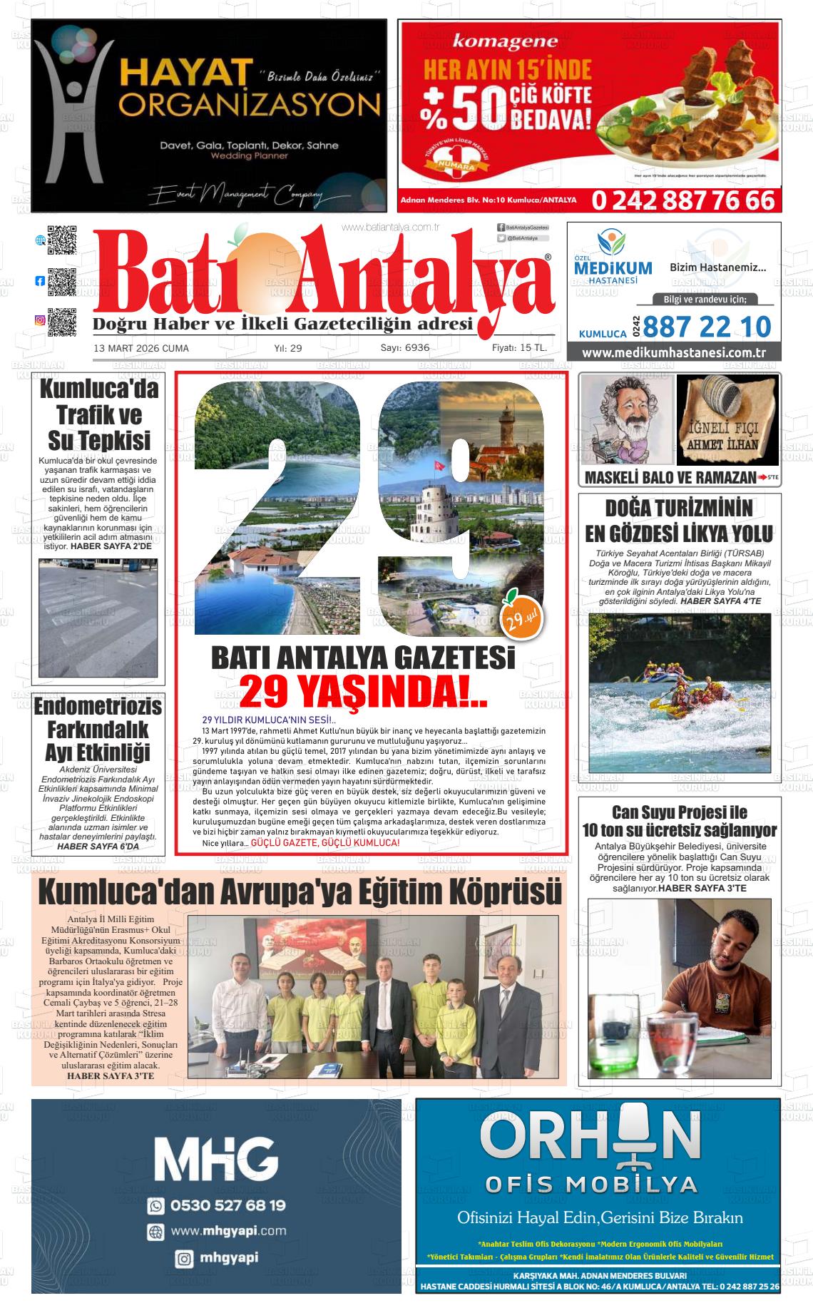 Antalya Bati 13.03.2026