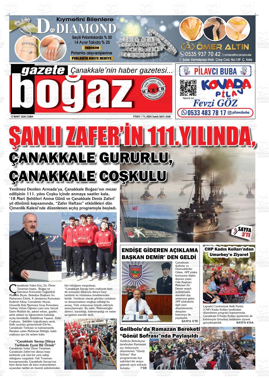 Canakkale Bogaz 13.03.2026