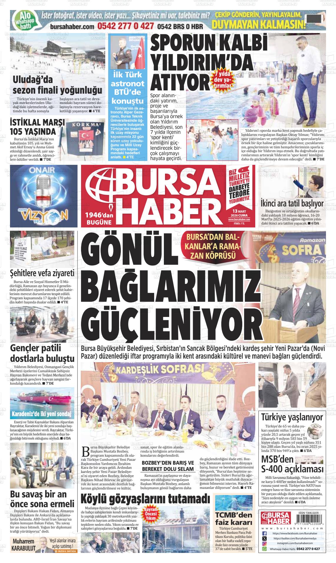 Bursa Haber 13.03.2026