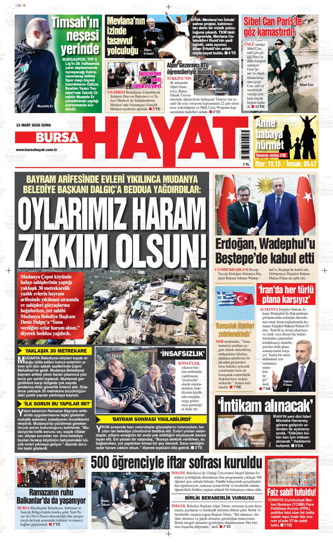 Bursa Hayat 13.03.2026