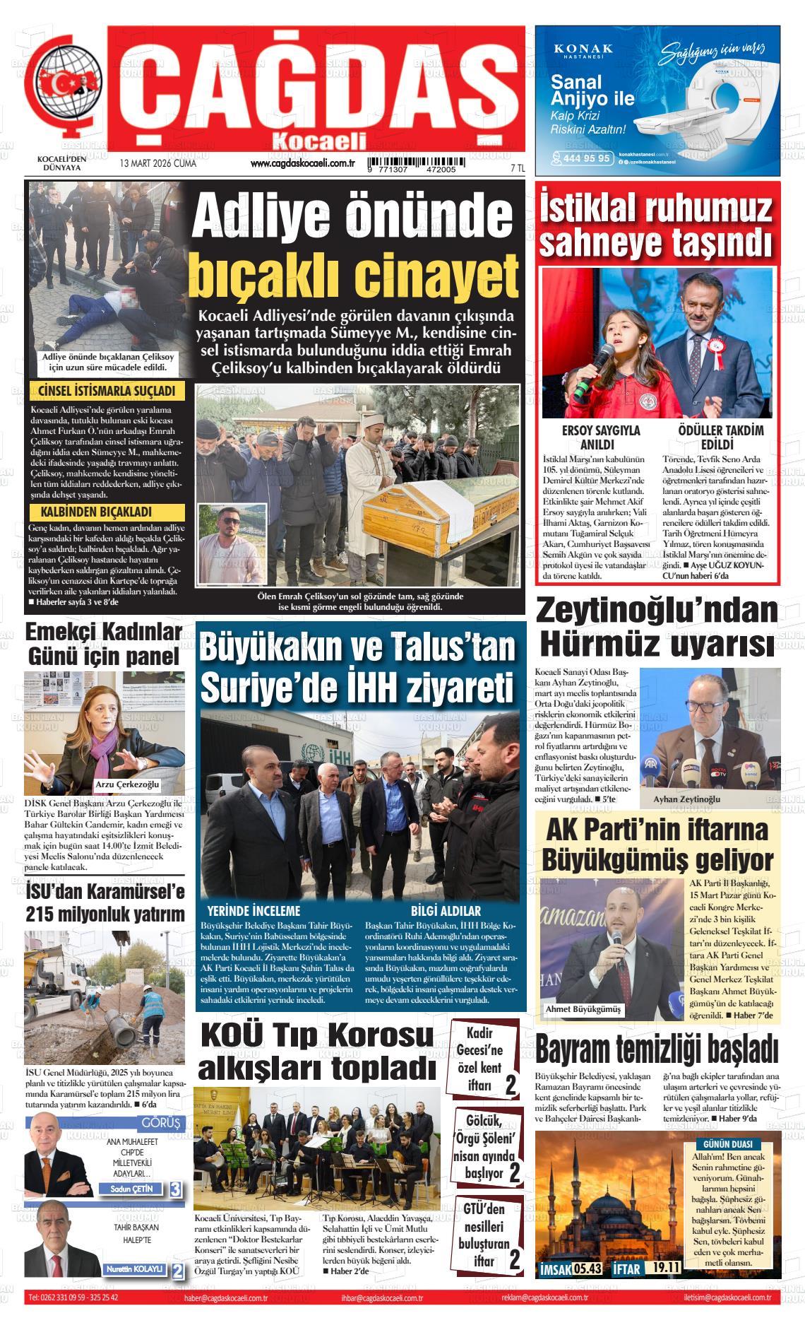 Kocaeli Cagdas 13.03.2026