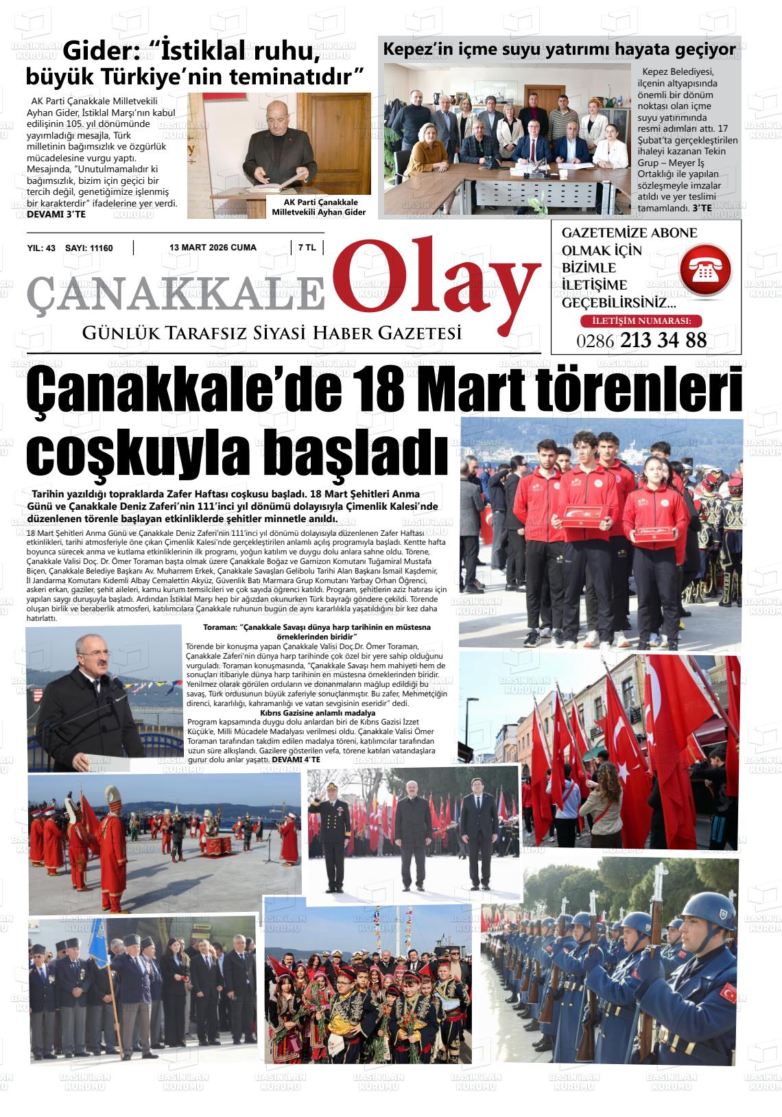 Canakkale Olay 13.03.2026