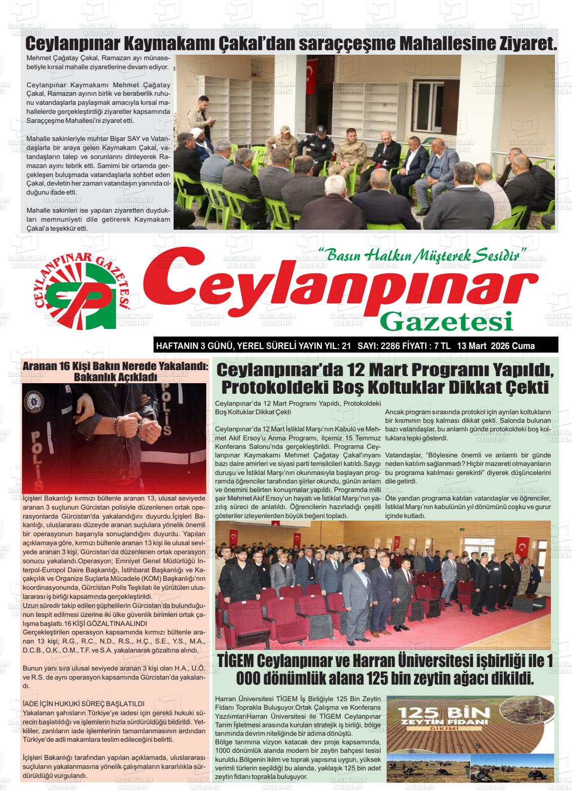 Sanliurfa Ceylanpinar 13.03.2026