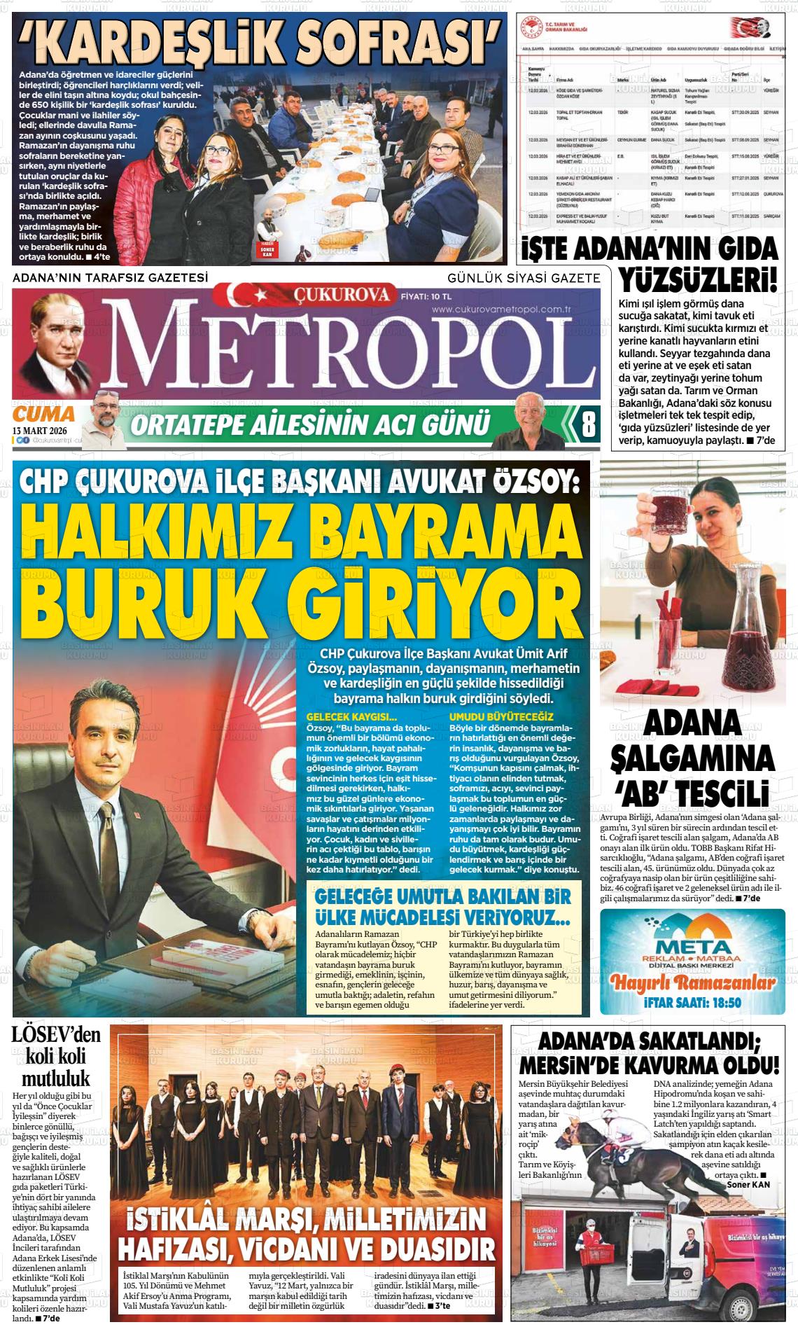 Adana Cukurovametropol 13.03.2026