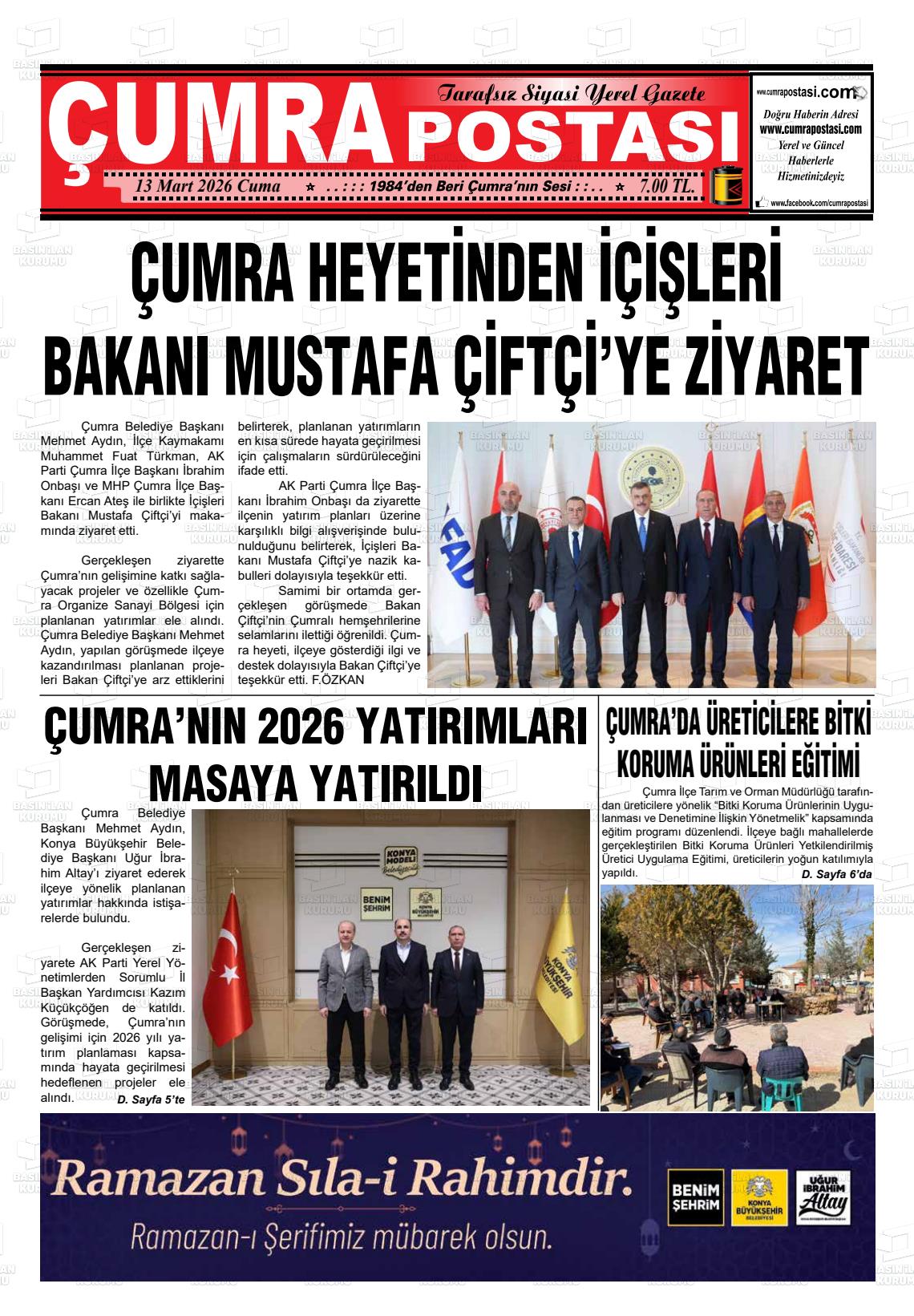 Konya Cumrapostasi 13.03.2026