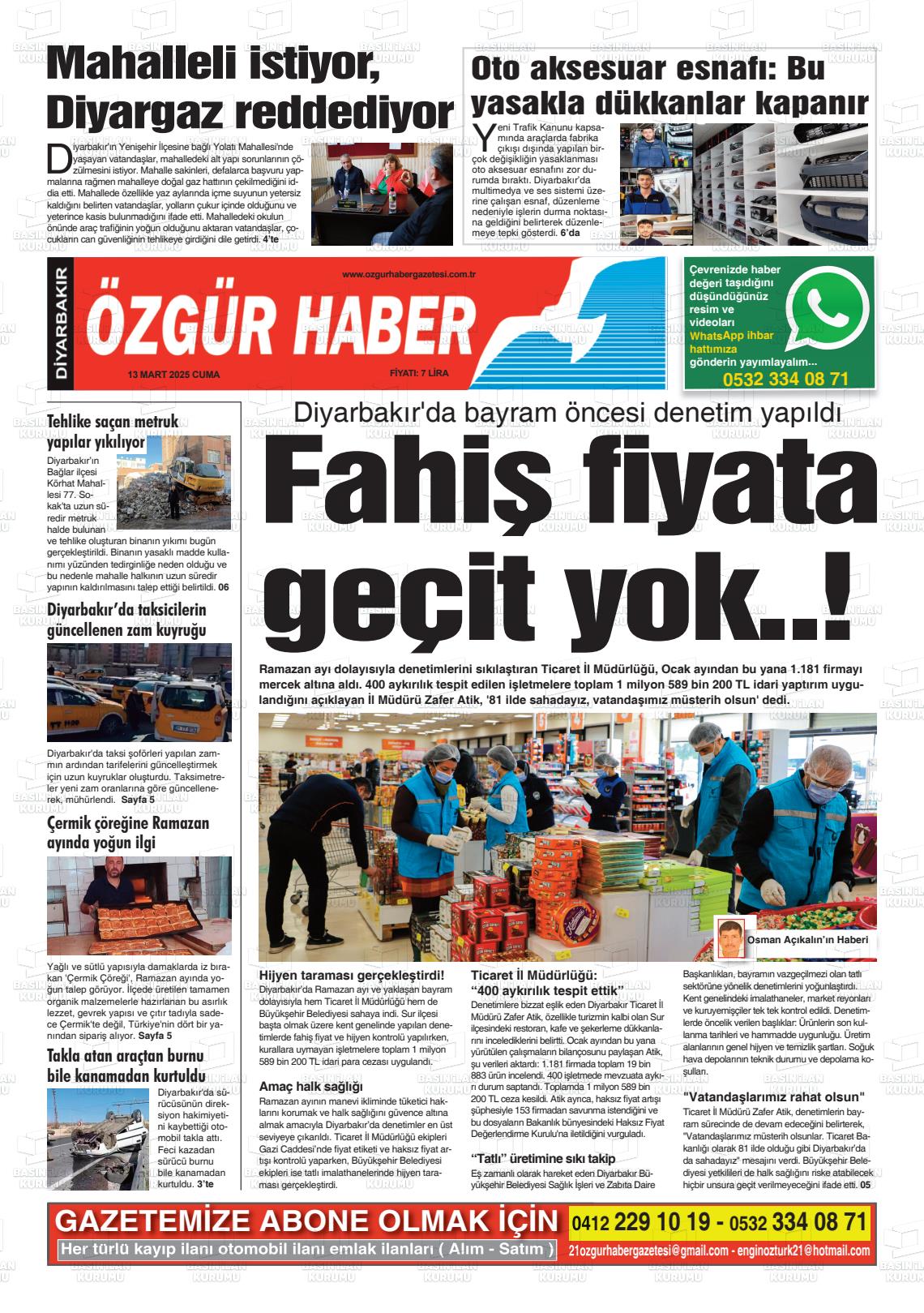 Diyarbakir Ozgurhaber 13.03.2026