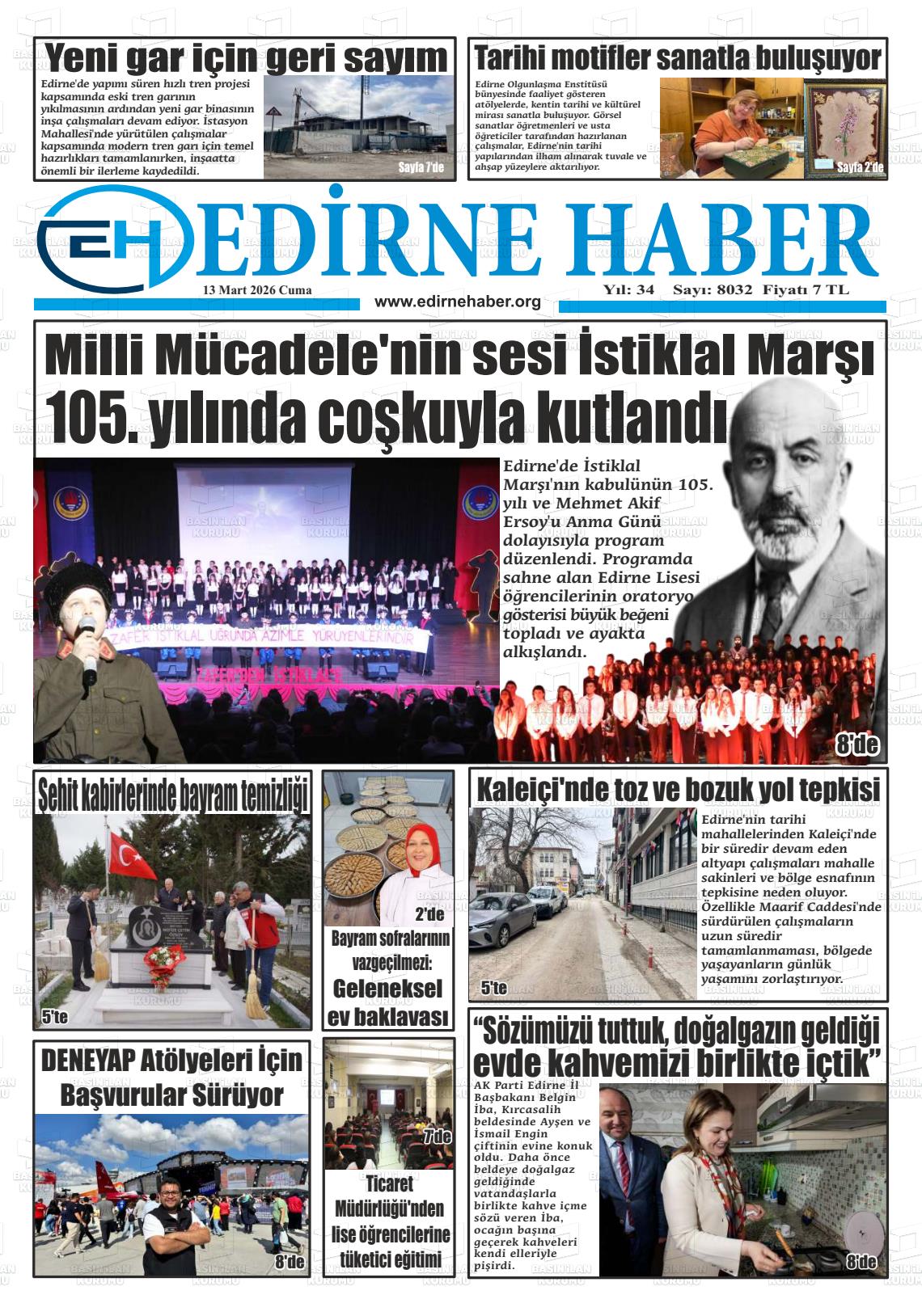 Edirne Haber 13.03.2026