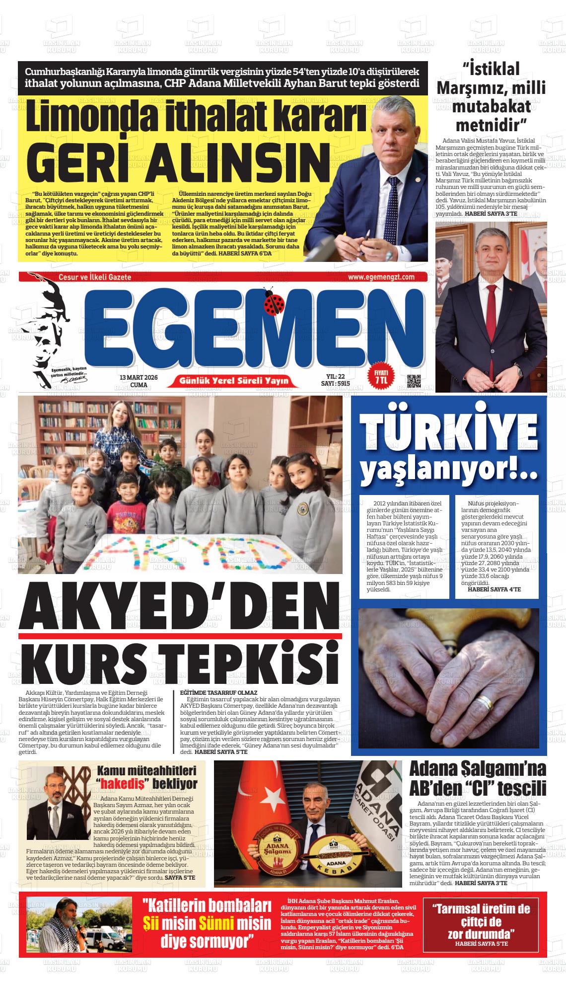 Adana Egemen 13.03.2026